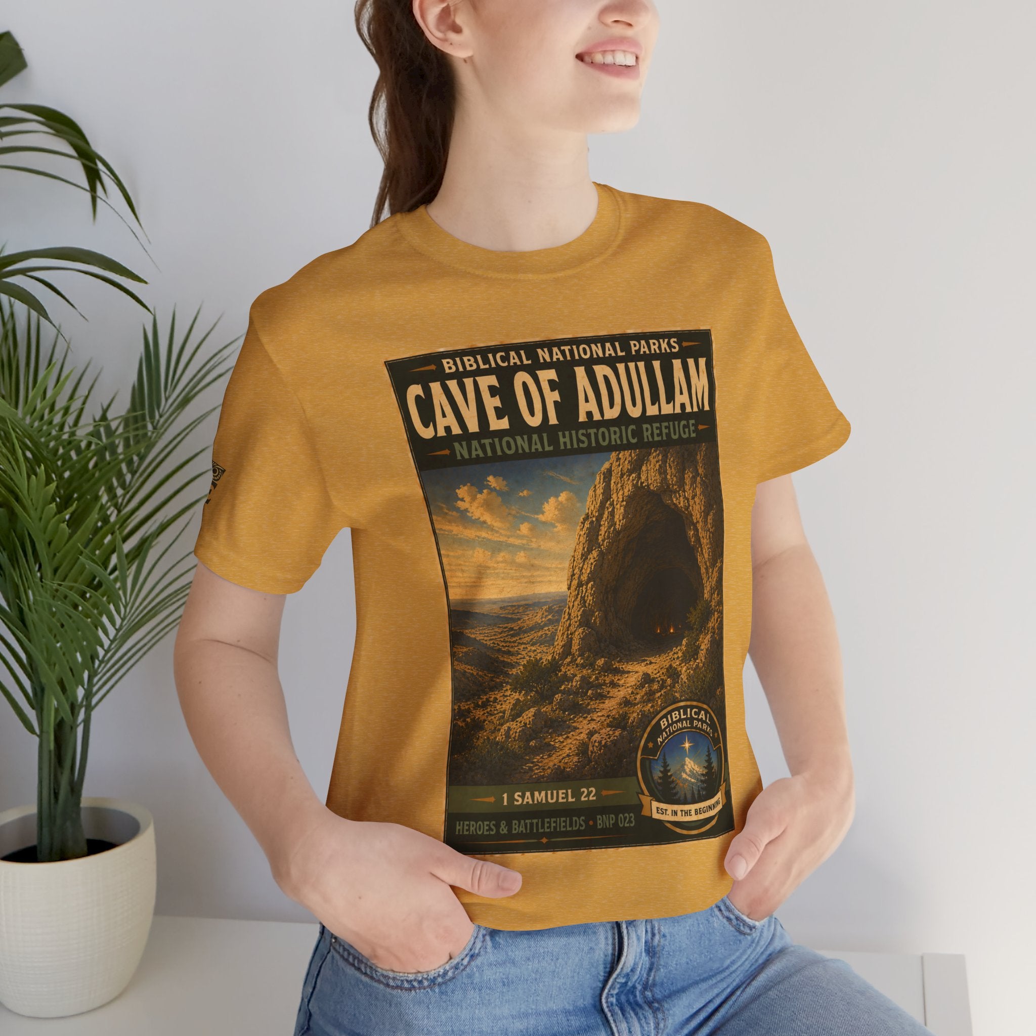Biblical National Parks Collection IV- Heros & Battlefields #023/023 1 Samuel 22 | Vintage nature poster Tee | Biblical national parks graphic shirt