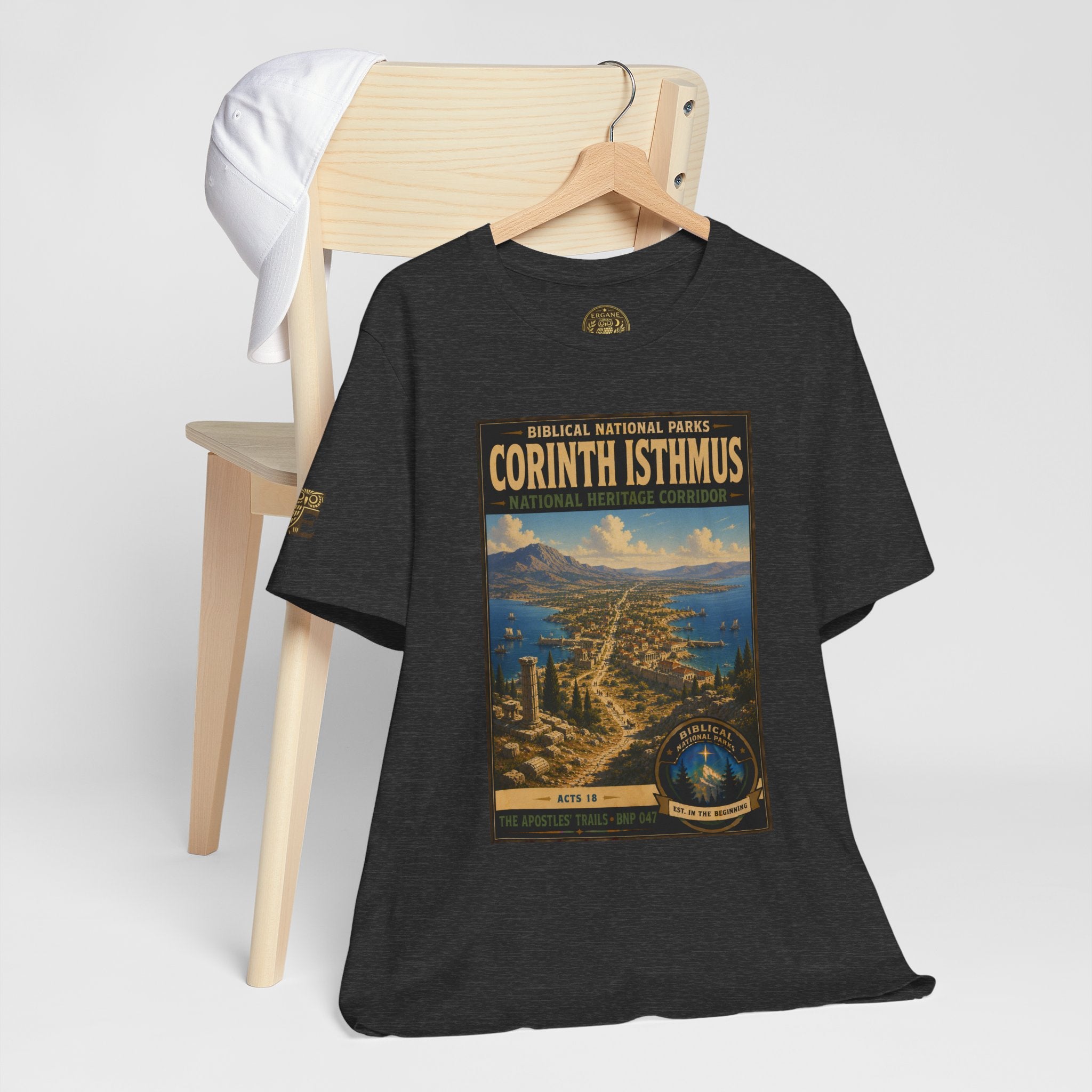 Biblical National Parks Collection VIII- The Apostles' Trails #047/049 | Acts 18 | Vintage nature poster Tee | Biblical national parks graphic shirt