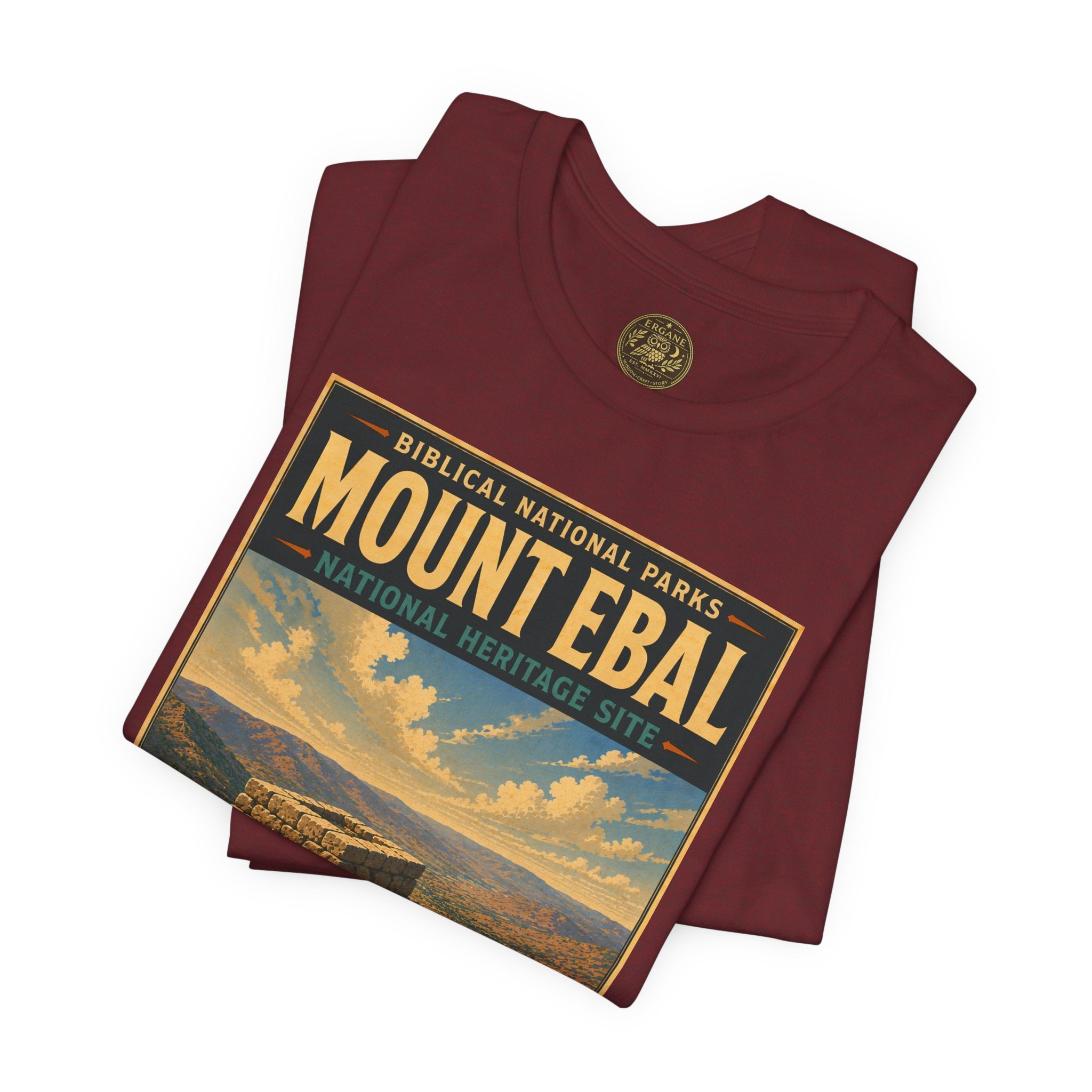 Biblical National Parks Collection III- The Promised Land #018/018 Joshua 8: 30 | Vintage nature poster Tee | Biblical national parks graphic shirt