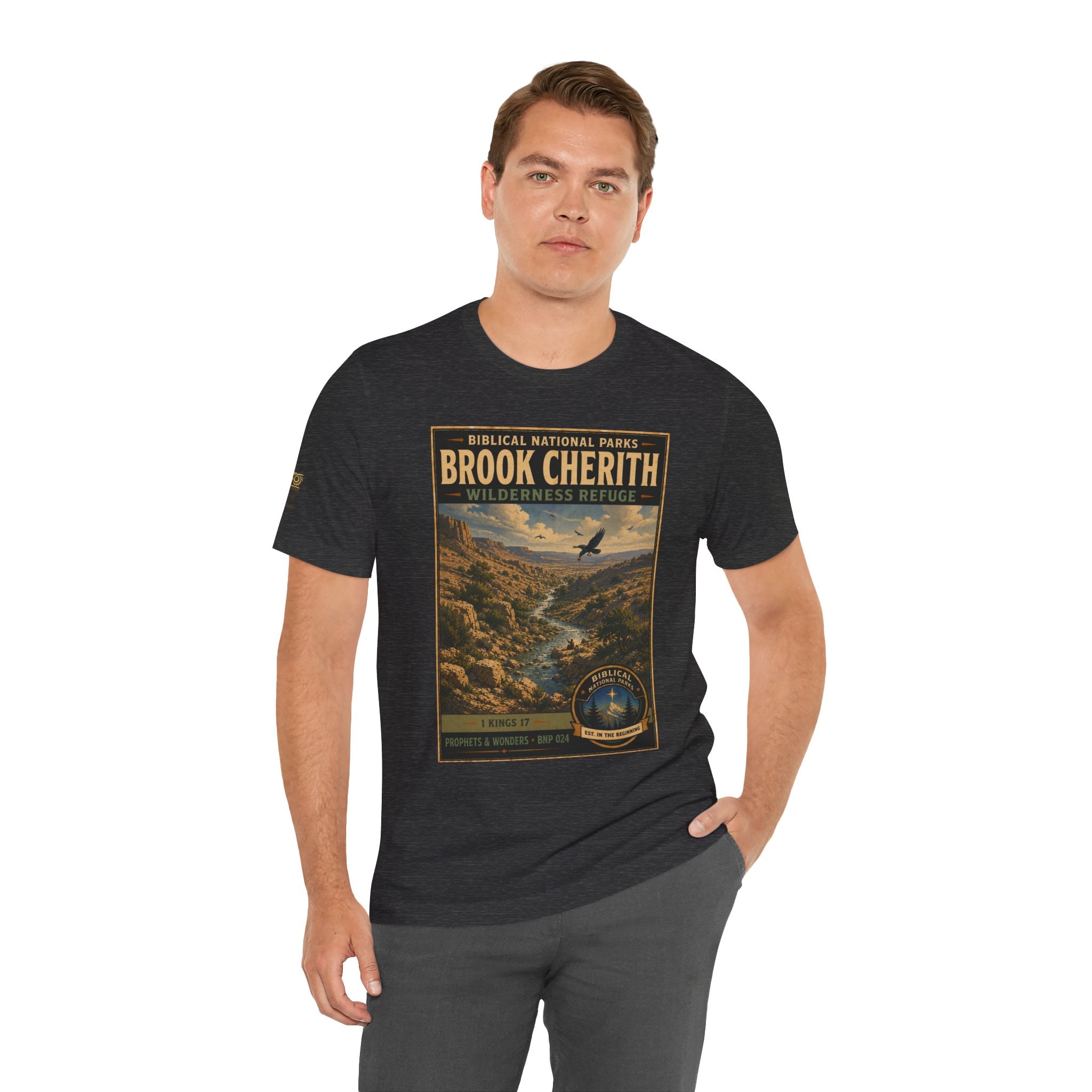 Biblical National Parks Collection V- Prophets & Wonders #024/030 1 Kings 17 | Vintage nature poster Tee | Biblical national parks graphic shirt