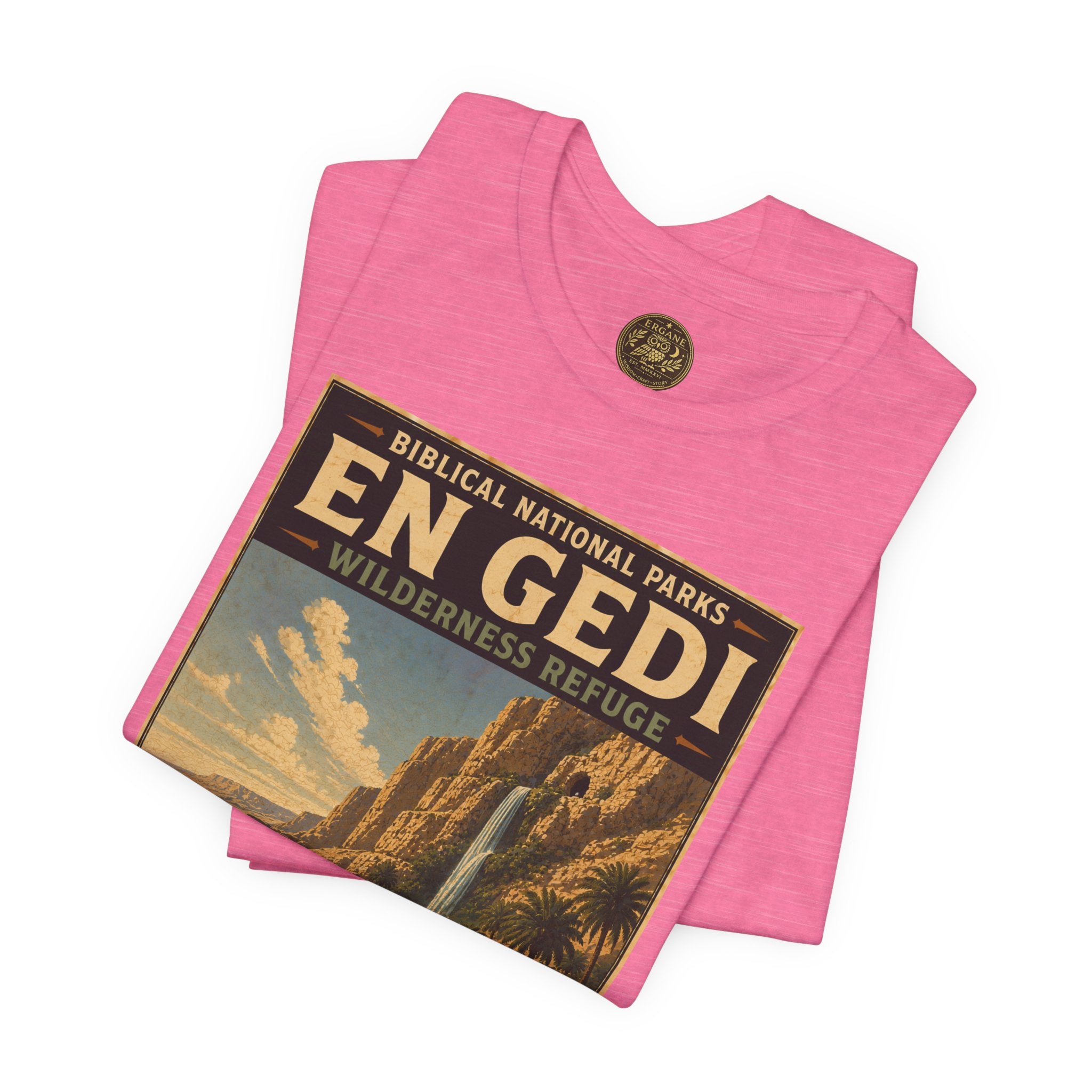 Biblical National Parks Collection IV- Heros & Battlefields #022/023 1 Samuel 23-24 | Vintage nature poster Tee | Biblical national parks graphic shirt