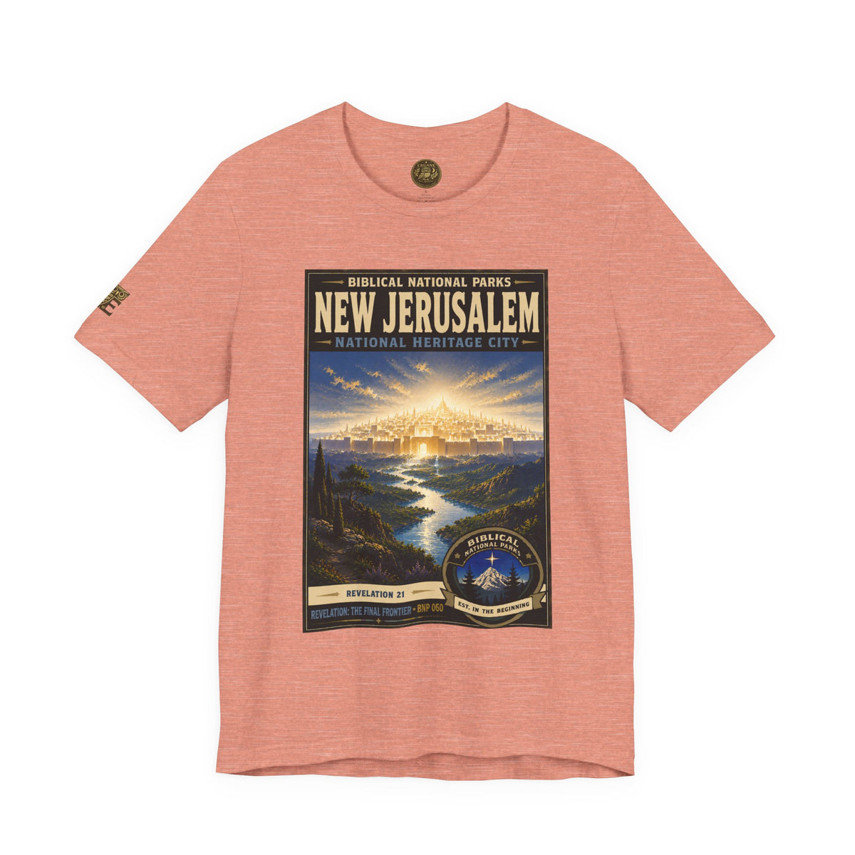 Biblical National Parks Collection X- #060/061 - Revelation: The Final Frontier | Revelation 21 | Vintage nature poster Tee | Biblical national parks graphic shirt 2