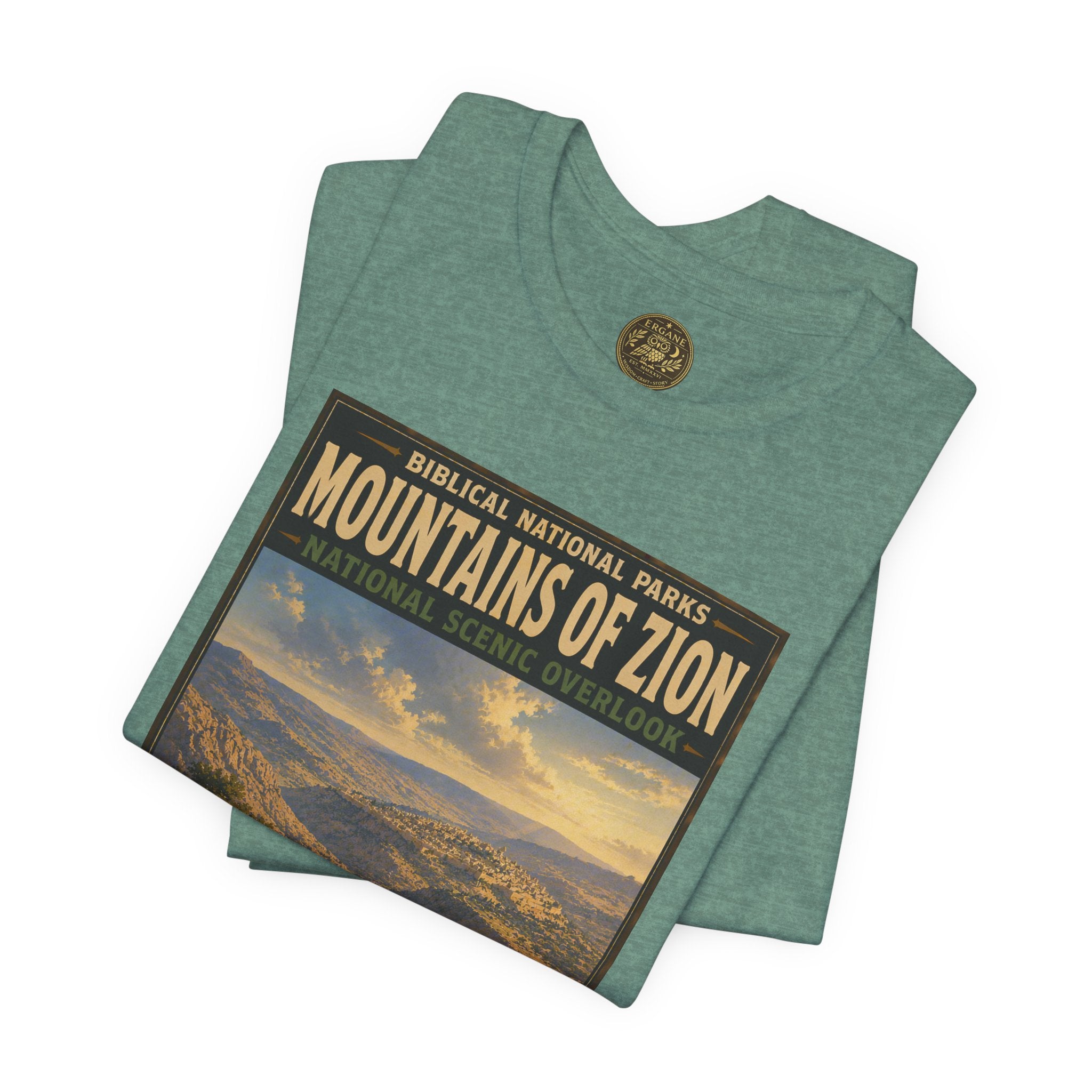 Biblical National Parks Collection IX- #053/054 -Psalms & Sacred Landscapes | Psalm 125 | Vintage nature poster Tee | Biblical national parks graphic shirt