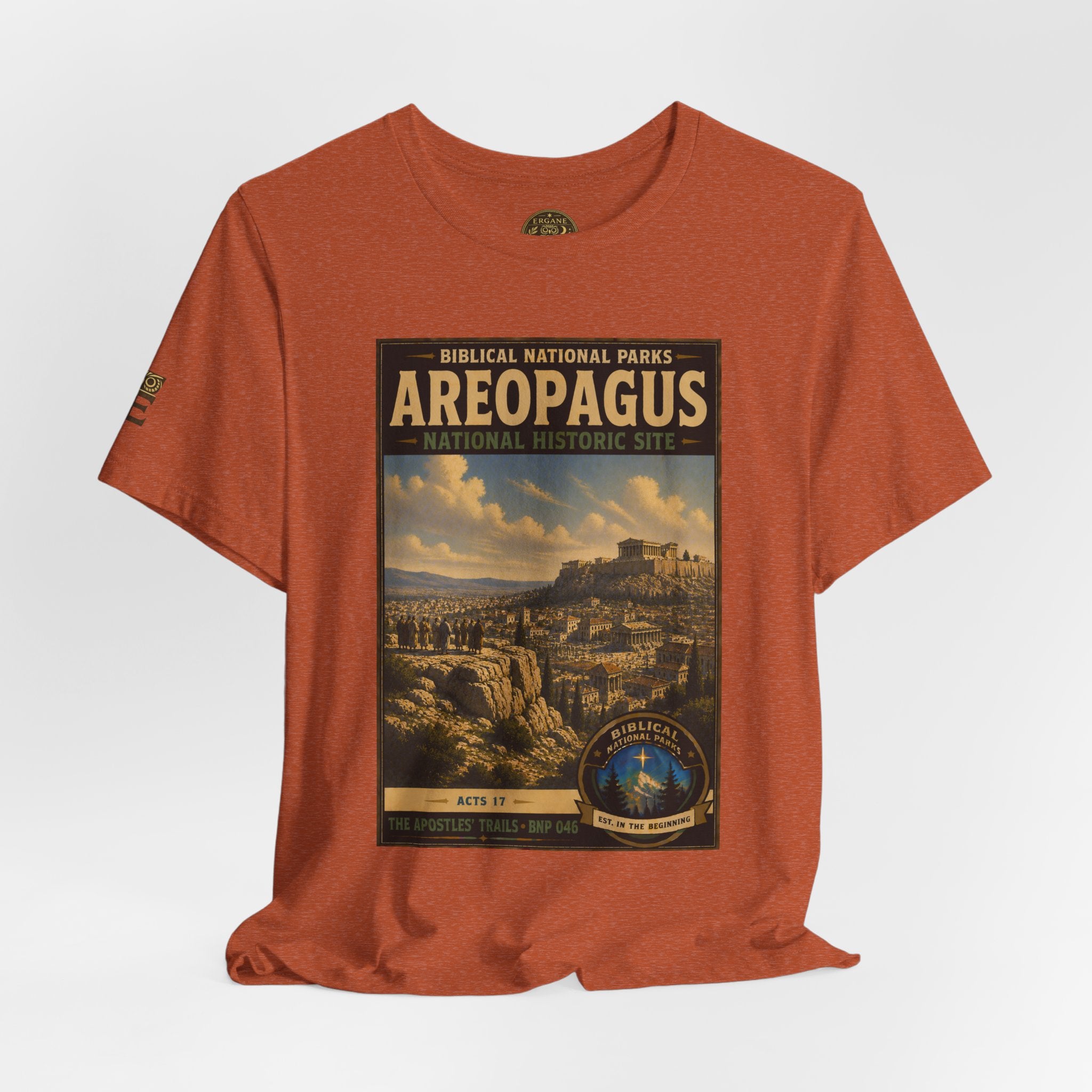 Biblical National Parks Collection VIII- The Apostles' Trails #046/049 | Acts 17 | Vintage nature poster Tee | Biblical national parks graphic shirt