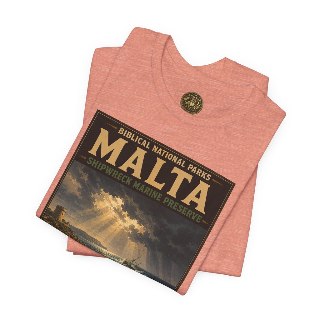 Biblical National Parks Collection VIII- The Apostles' Trails #049/049 | Acts 27-28 | Vintage nature poster Tee | Biblical national parks graphic shirt