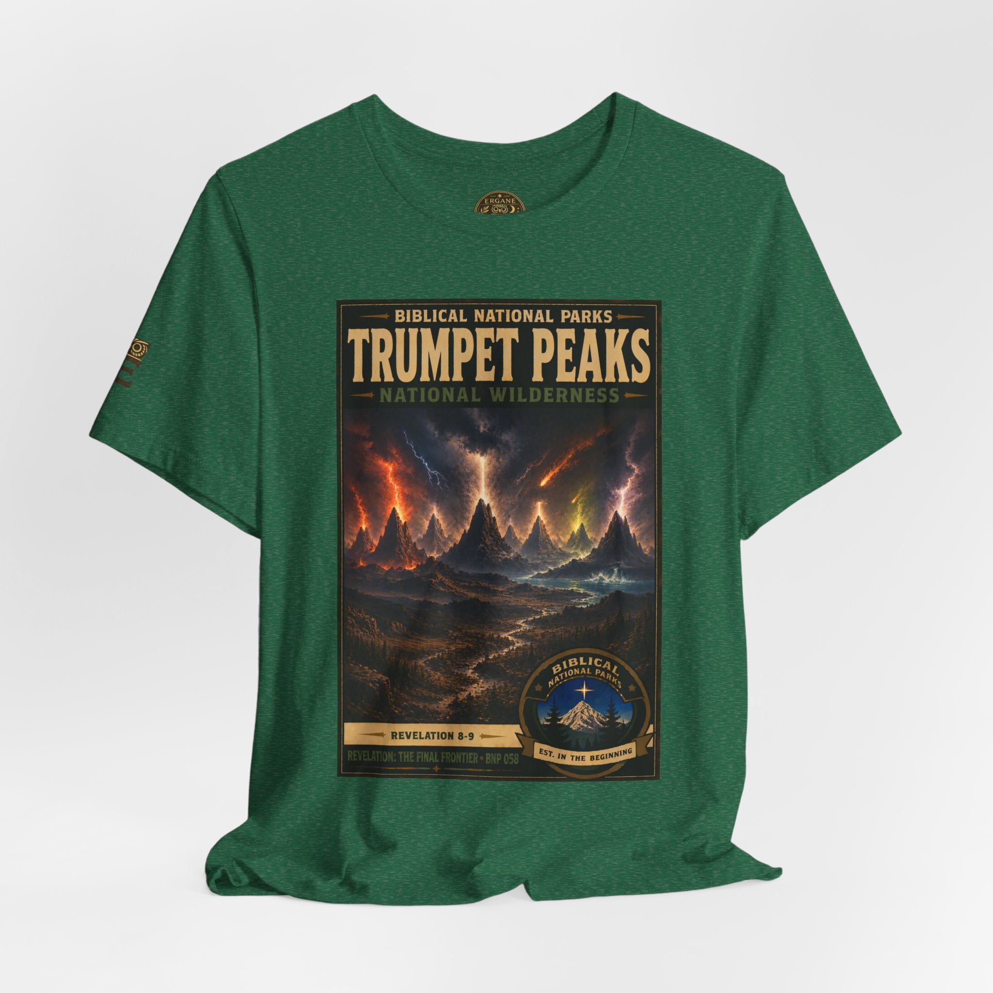 Biblical National Parks Collection X- #058/061 - Revelation: The Final Frontier | Revelation 8-9 | Vintage nature poster Tee | Biblical national parks graphic shirt