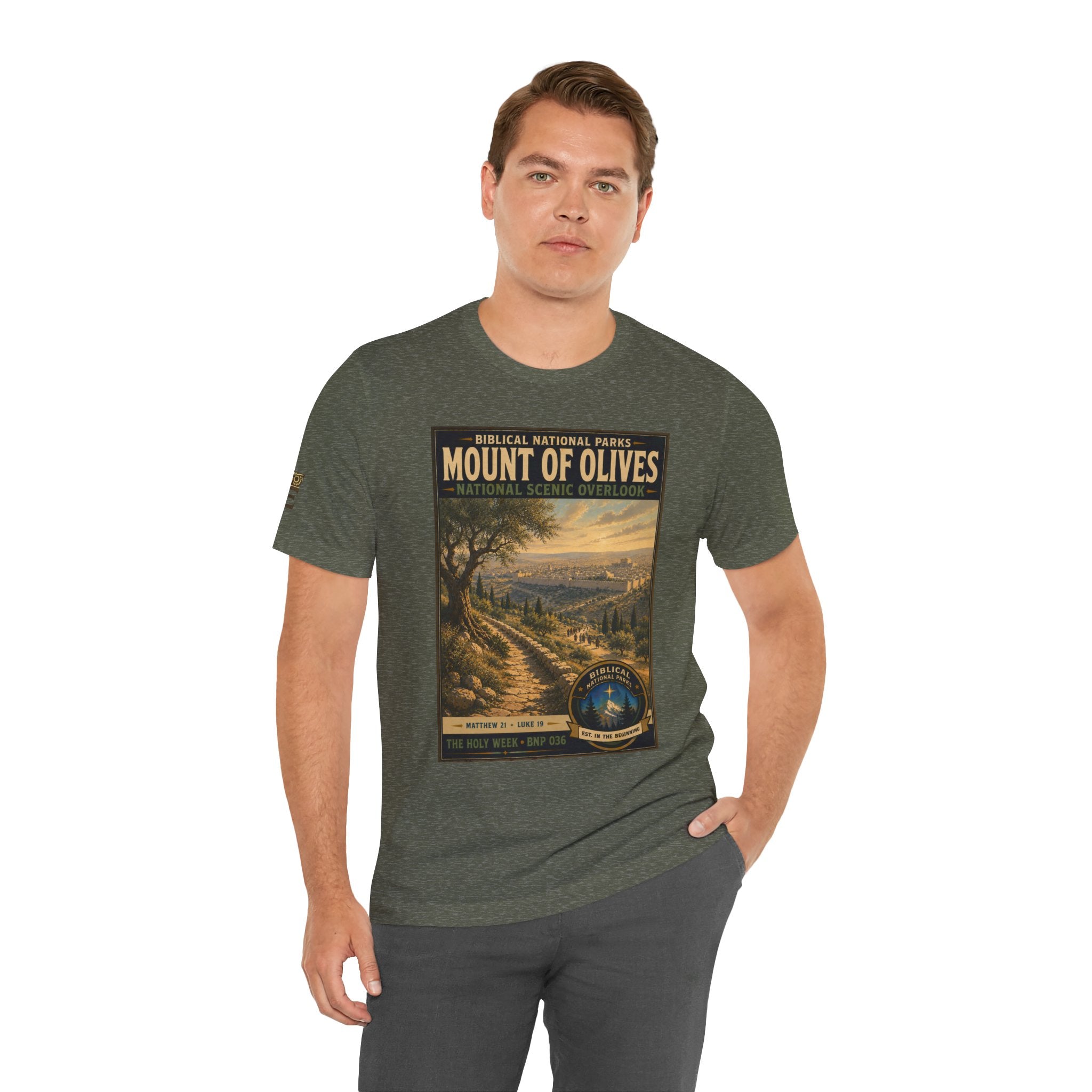 Biblical National Parks Collection VII- The Holy Week #036/041 | Matthew 21 - Luke 19 | Vintage nature poster Tee | Biblical national parks graphic shirt