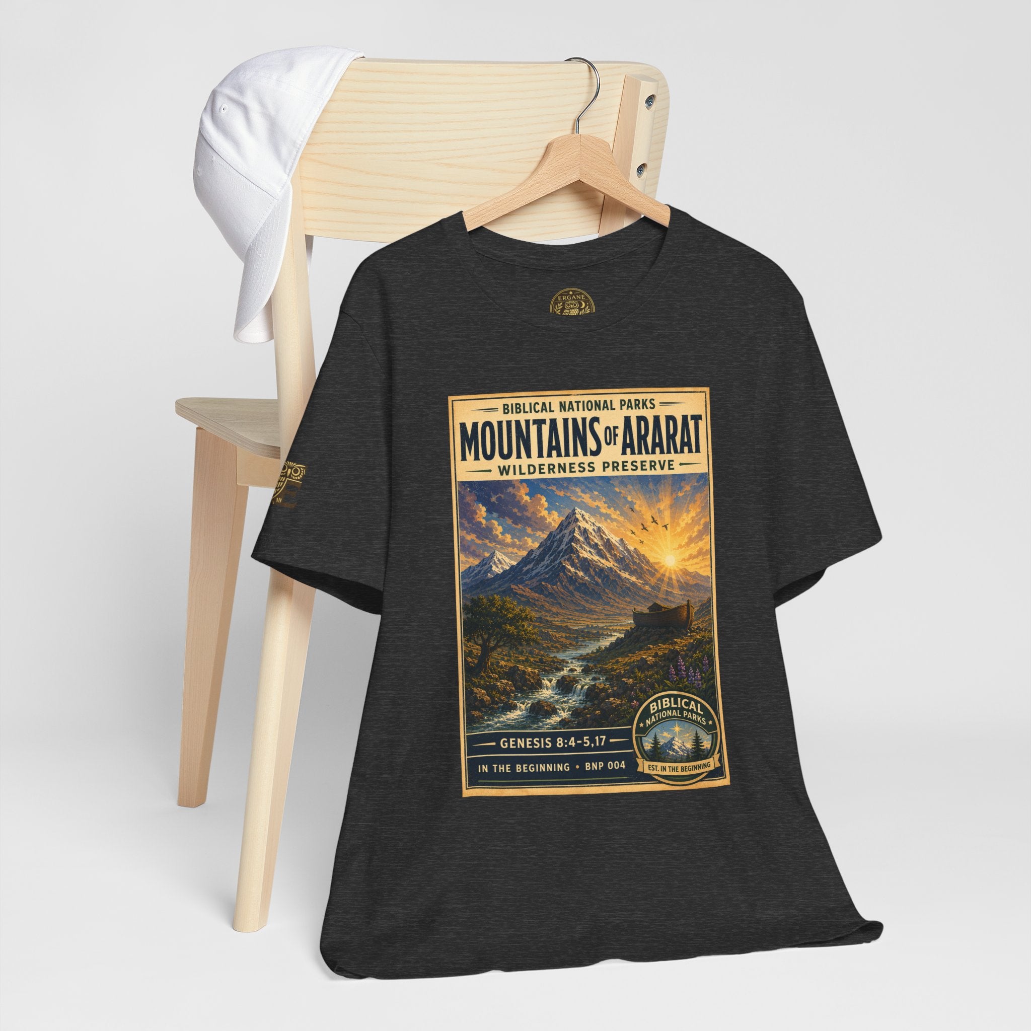 Biblical National Parks Collection I- In The Beginning #004/006 Genesis 8:4-5,17 | Vintage nature poster Tee | Biblical national parks graphic shirt