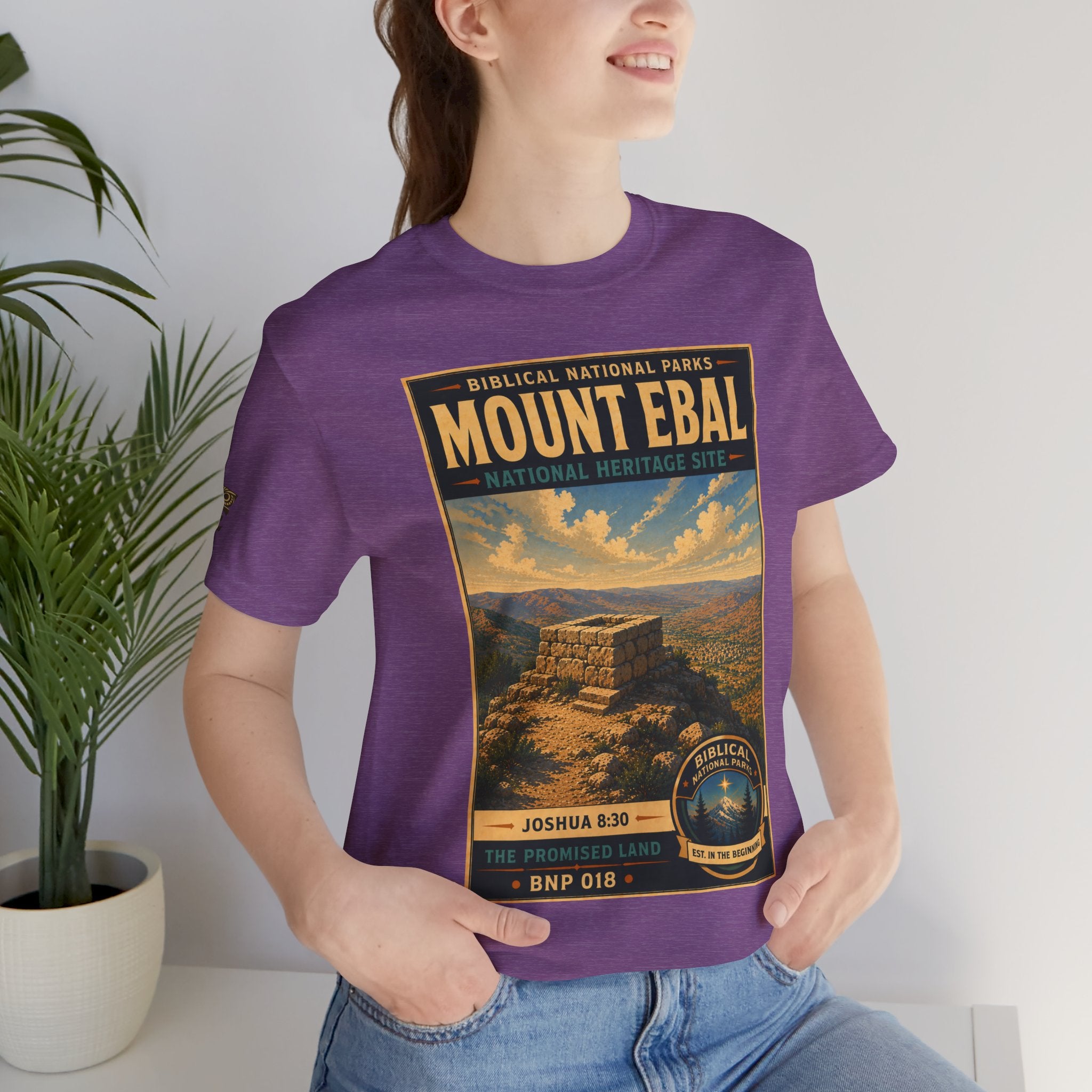 Biblical National Parks Collection III- The Promised Land #018/018 Joshua 8: 30 | Vintage nature poster Tee | Biblical national parks graphic shirt