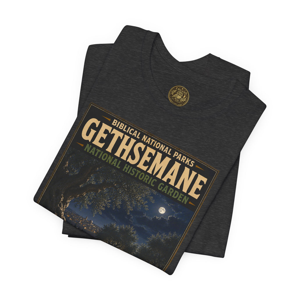 Biblical National Parks Collection VII- The Holy Week #038/041 | Matthew 26: 36-46 | Vintage nature poster Tee | Biblical national parks graphic shirt