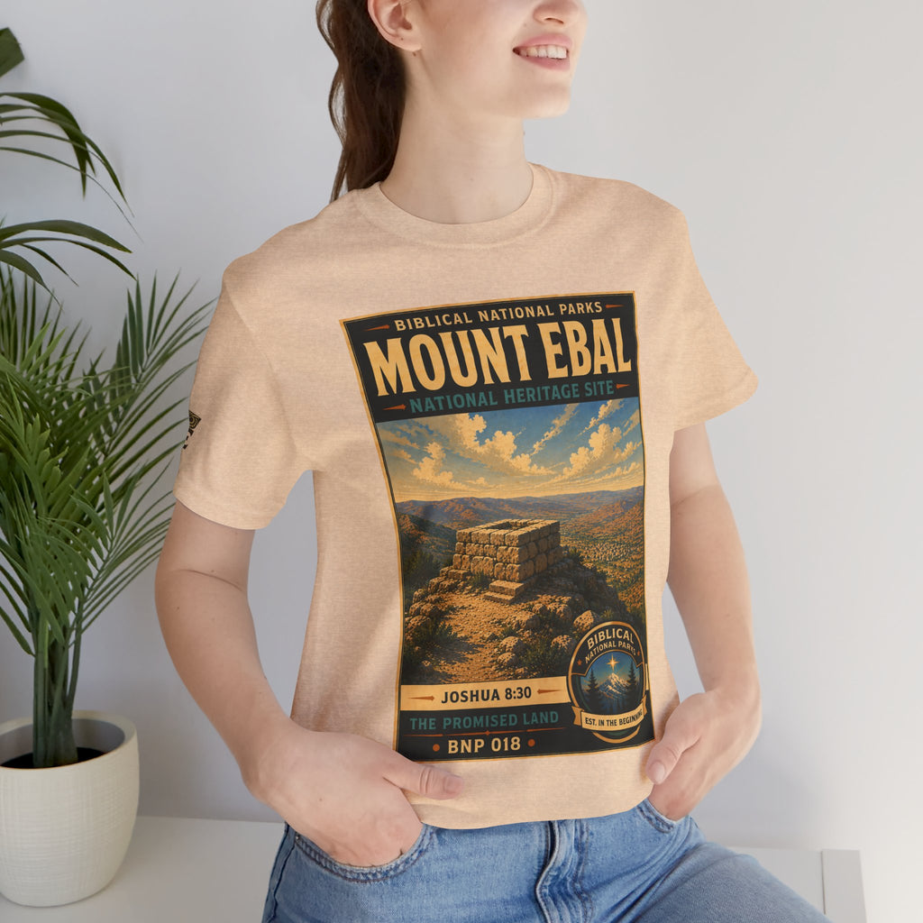 Biblical National Parks Collection III- The Promised Land #018/018 Joshua 8: 30 | Vintage nature poster Tee | Biblical national parks graphic shirt