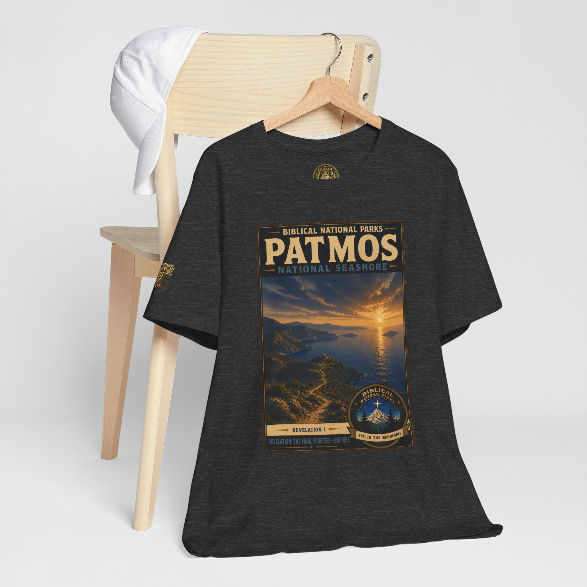 Biblical National Parks Collection X- #055/061 - Revelation: The Final Frontier | Revelation 1 | Vintage nature poster Tee | Biblical national parks graphic shirt