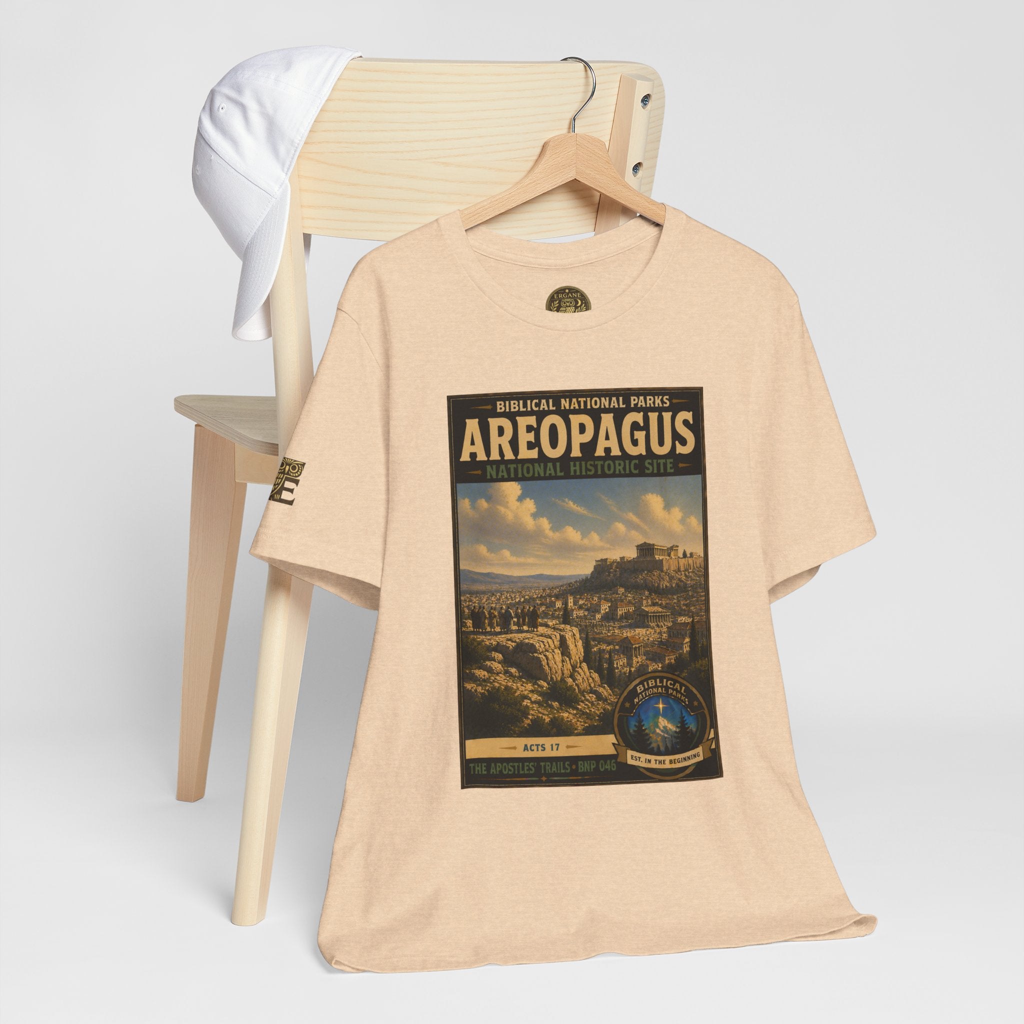 Biblical National Parks Collection VIII- The Apostles' Trails #046/049 | Acts 17 | Vintage nature poster Tee | Biblical national parks graphic shirt