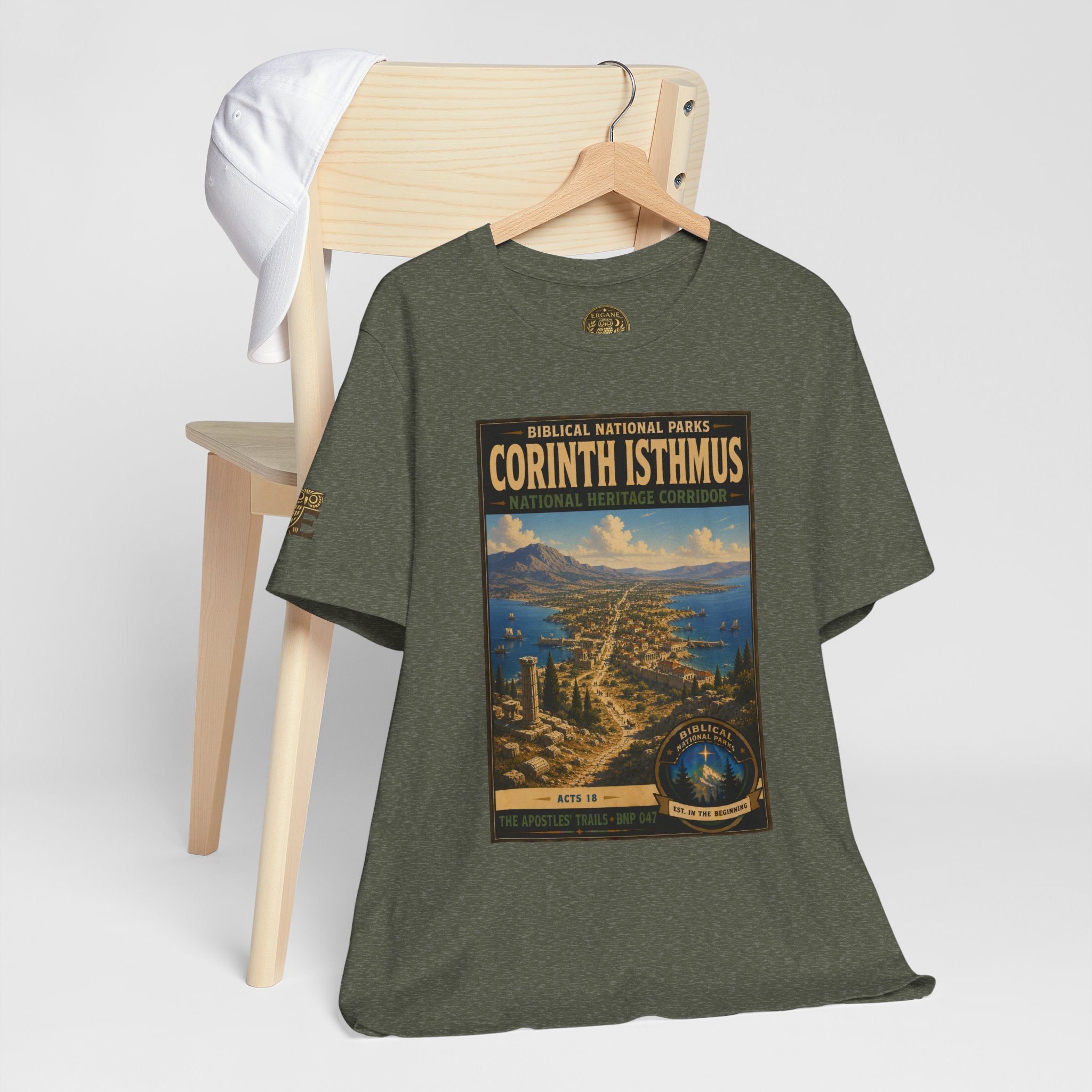 Biblical National Parks Collection VIII- The Apostles' Trails #047/049 | Acts 18 | Vintage nature poster Tee | Biblical national parks graphic shirt