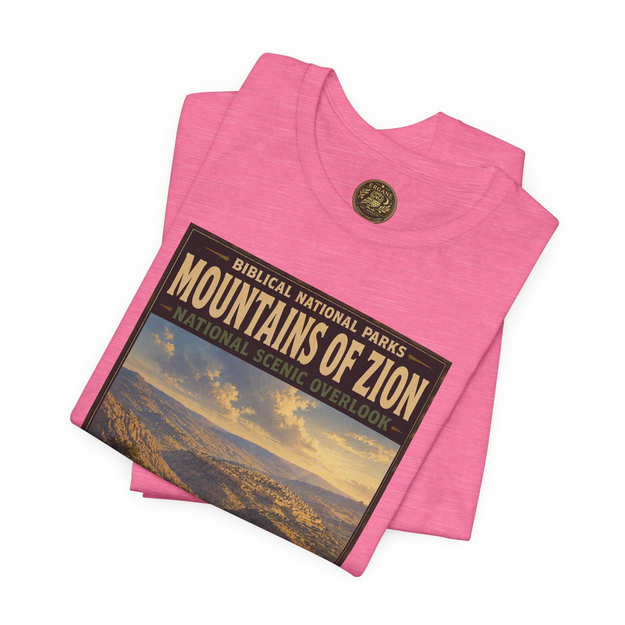 Biblical National Parks Collection IX- #053/054 -Psalms & Sacred Landscapes | Psalm 125 | Vintage nature poster Tee | Biblical national parks graphic shirt