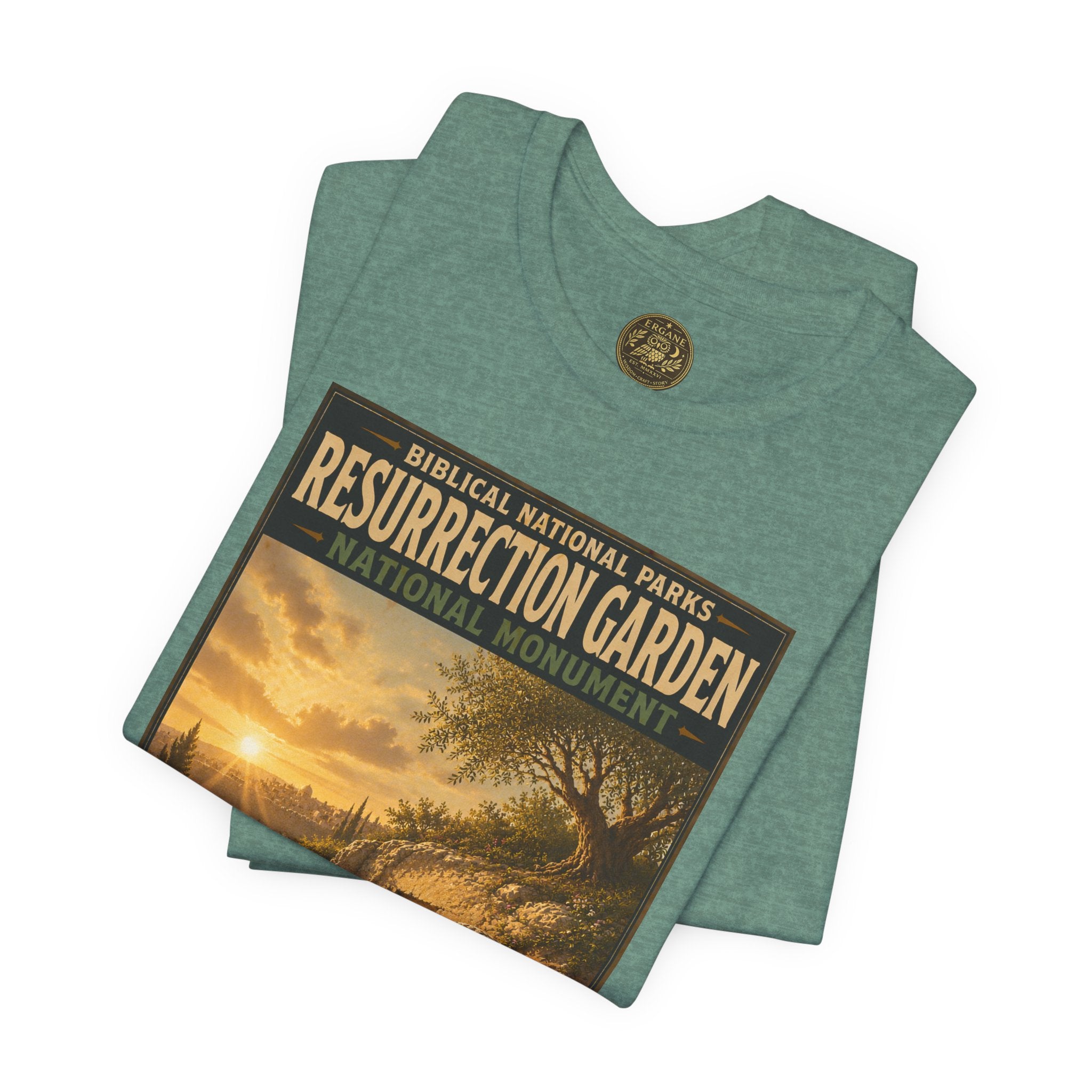 Biblical National Parks Collection VII- The Holy Week #041/041 | Matthew 28 - John 20 | Vintage nature poster Tee | Biblical national parks graphic shirt