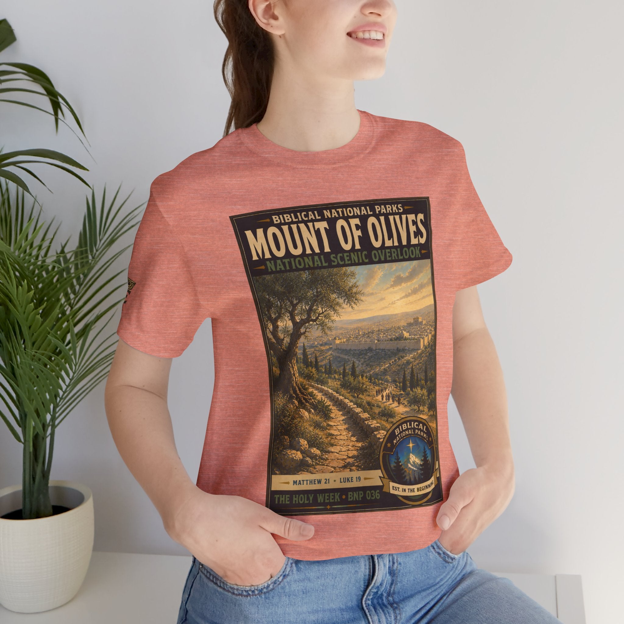 Biblical National Parks Collection VII- The Holy Week #036/041 | Matthew 21 - Luke 19 | Vintage nature poster Tee | Biblical national parks graphic shirt
