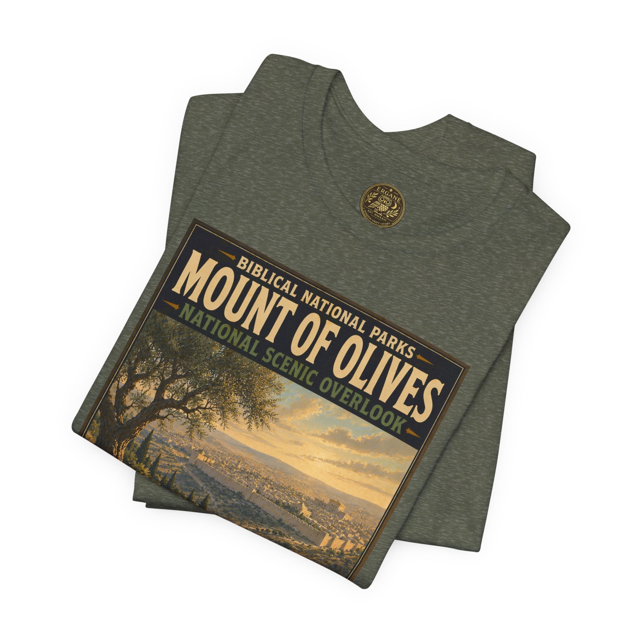 Biblical National Parks Collection VII- The Holy Week #036/041 | Matthew 21 - Luke 19 | Vintage nature poster Tee | Biblical national parks graphic shirt