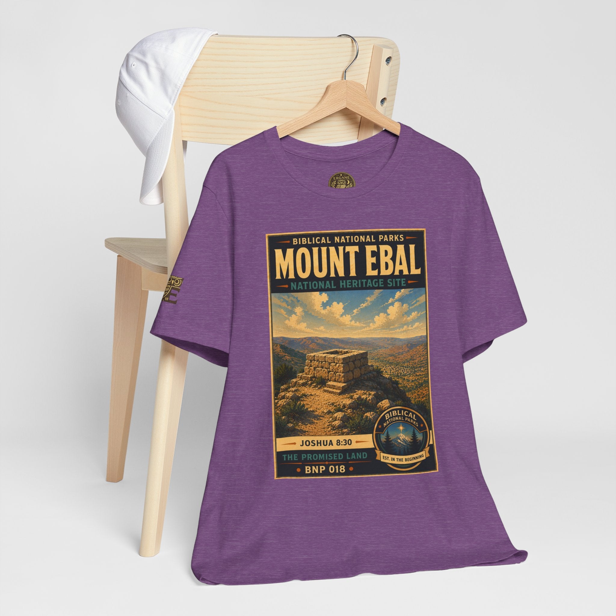 Biblical National Parks Collection III- The Promised Land #018/018 Joshua 8: 30 | Vintage nature poster Tee | Biblical national parks graphic shirt