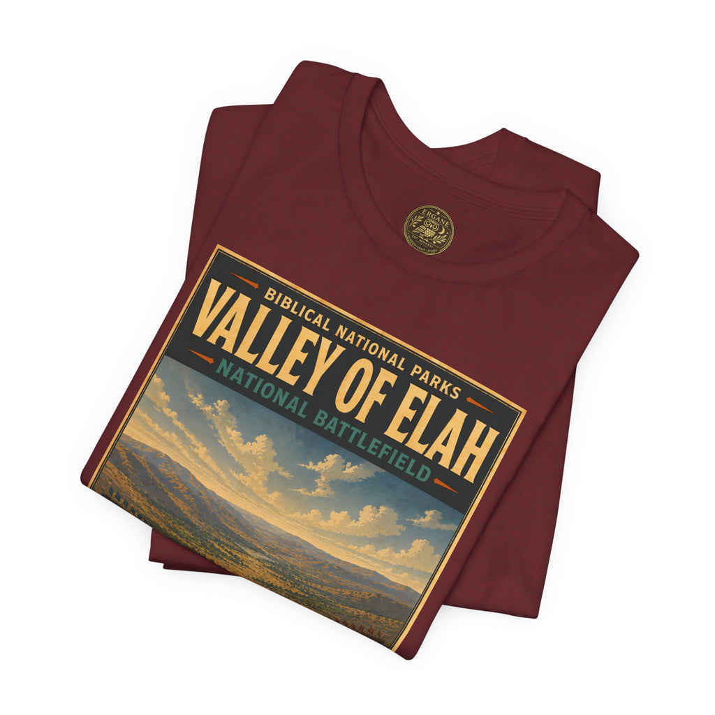 Biblical National Parks Collection IV- Heros & Battlefields #019/023 1 Samuel 17 | Vintage nature poster Tee | Biblical national parks graphic shirt