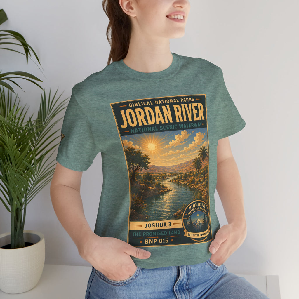 Biblical National Parks Collection III- The Promised Land #015/018 Joshua 3 | Vintage nature poster Tee | Biblical national parks graphic shirt