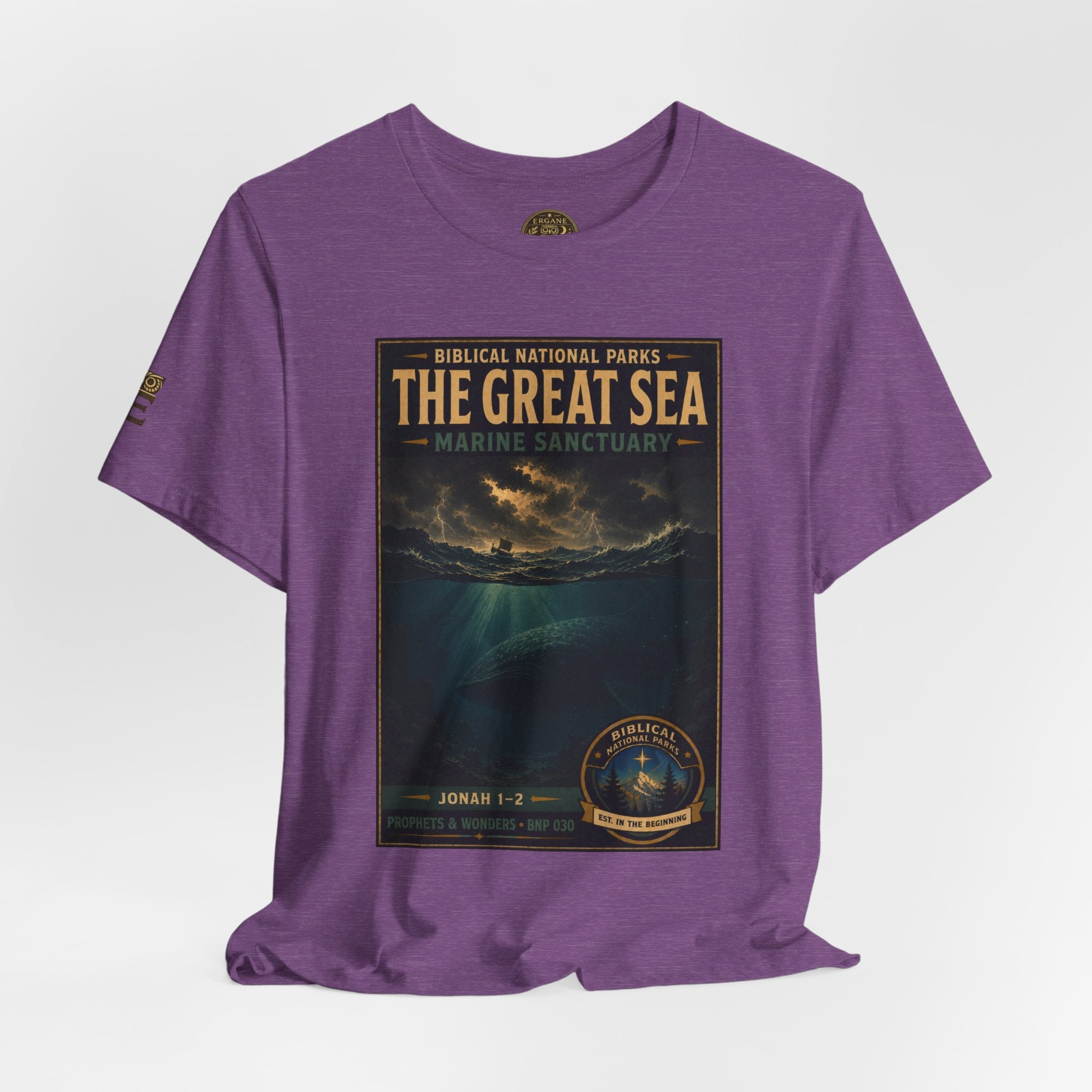 Biblical National Parks Collection V- Prophets & Wonders #030/030 Jonah 1-2 | Vintage nature poster Tee | Biblical national parks graphic shirt