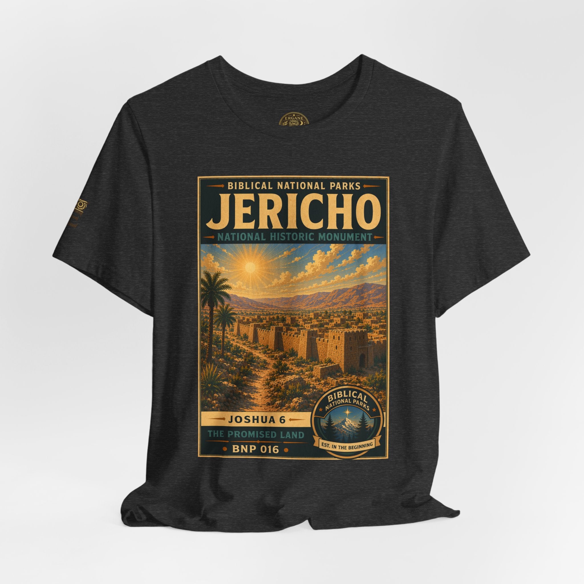 Biblical National Parks Collection III- The Promised Land #016/018 Joshua 6 | Vintage nature poster Tee | Biblical national parks graphic shirt