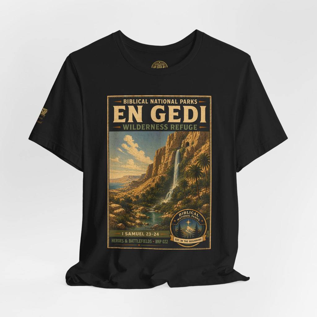 Biblical National Parks Collection IV- Heros & Battlefields #022/023 1 Samuel 23-24 | Vintage nature poster Tee | Biblical national parks graphic shirt