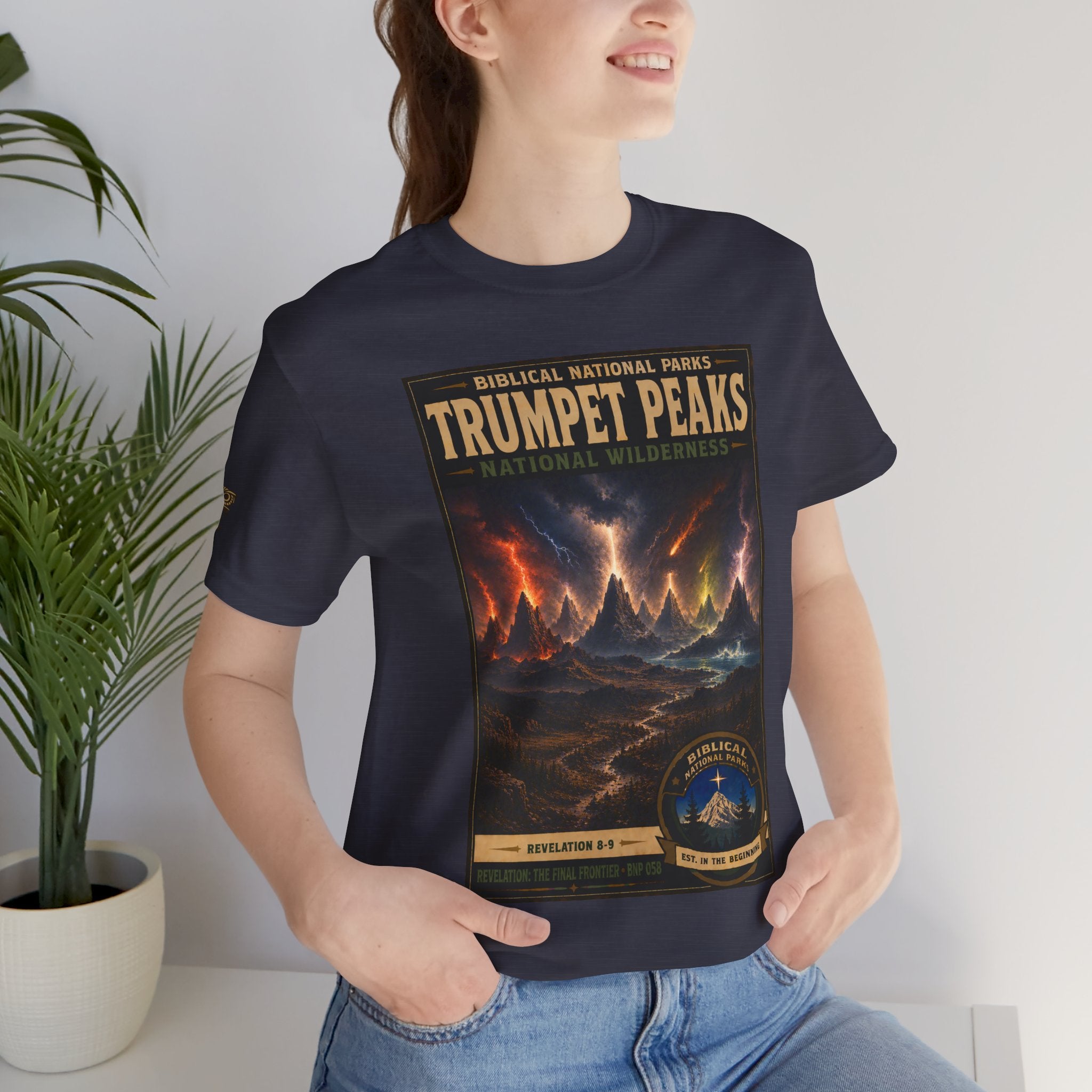 Biblical National Parks Collection X- #058/061 - Revelation: The Final Frontier | Revelation 8-9 | Vintage nature poster Tee | Biblical national parks graphic shirt