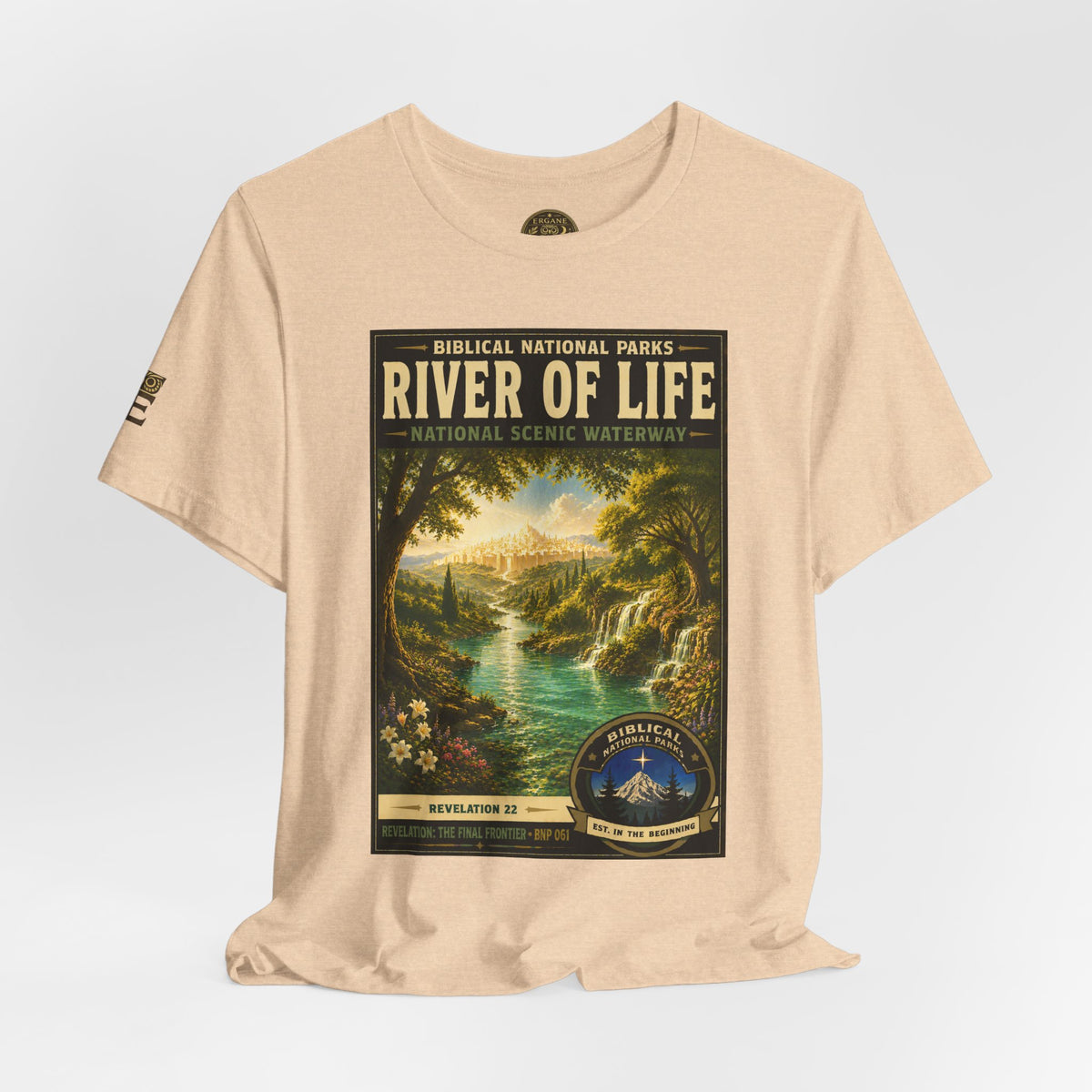 Biblical National Parks Collection X- #061/061 - Revelation: The Final Frontier | Revelation 22 | Vintage nature poster Tee | Biblical national parks graphic shirt 2