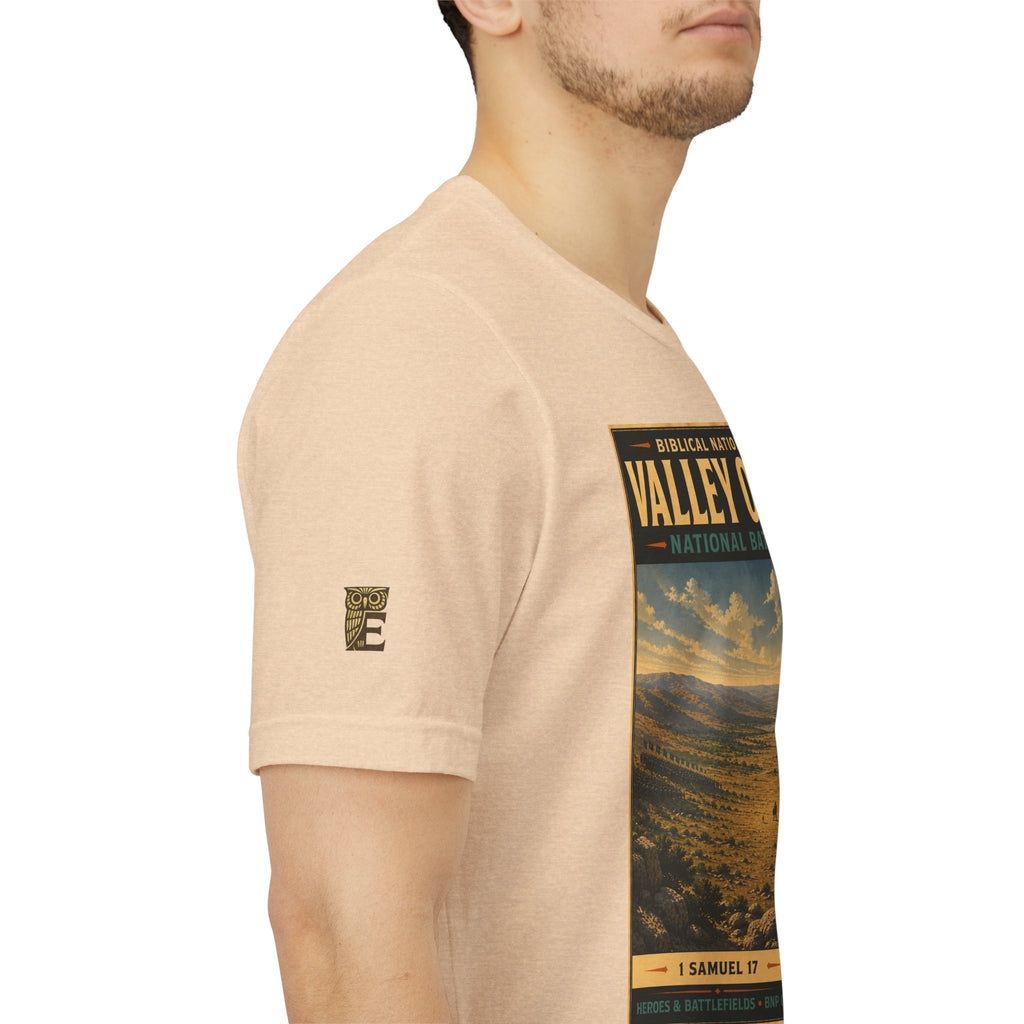 Biblical National Parks Collection IV- Heros & Battlefields #019/023 1 Samuel 17 | Vintage nature poster Tee | Biblical national parks graphic shirt