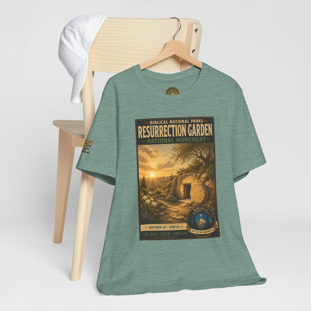 Biblical National Parks Collection VII- The Holy Week #041/041 | Matthew 28 - John 20 | Vintage nature poster Tee | Biblical national parks graphic shirt