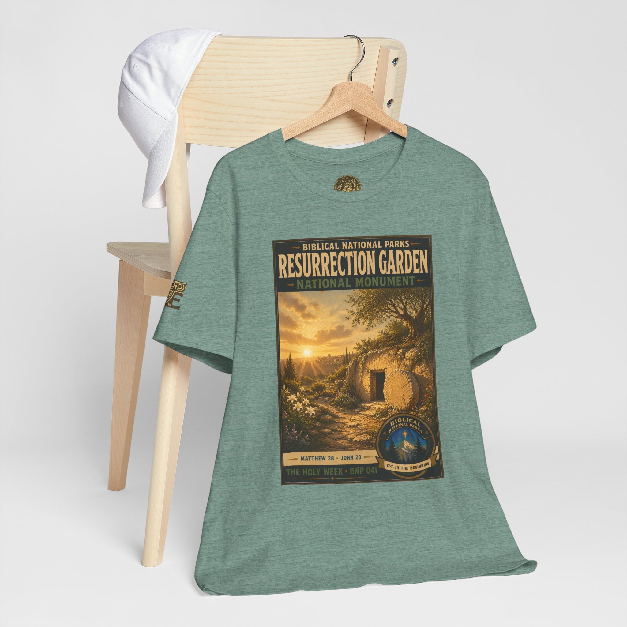 Biblical National Parks Collection VII- The Holy Week #041/041 | Matthew 28 - John 20 | Vintage nature poster Tee | Biblical national parks graphic shirt