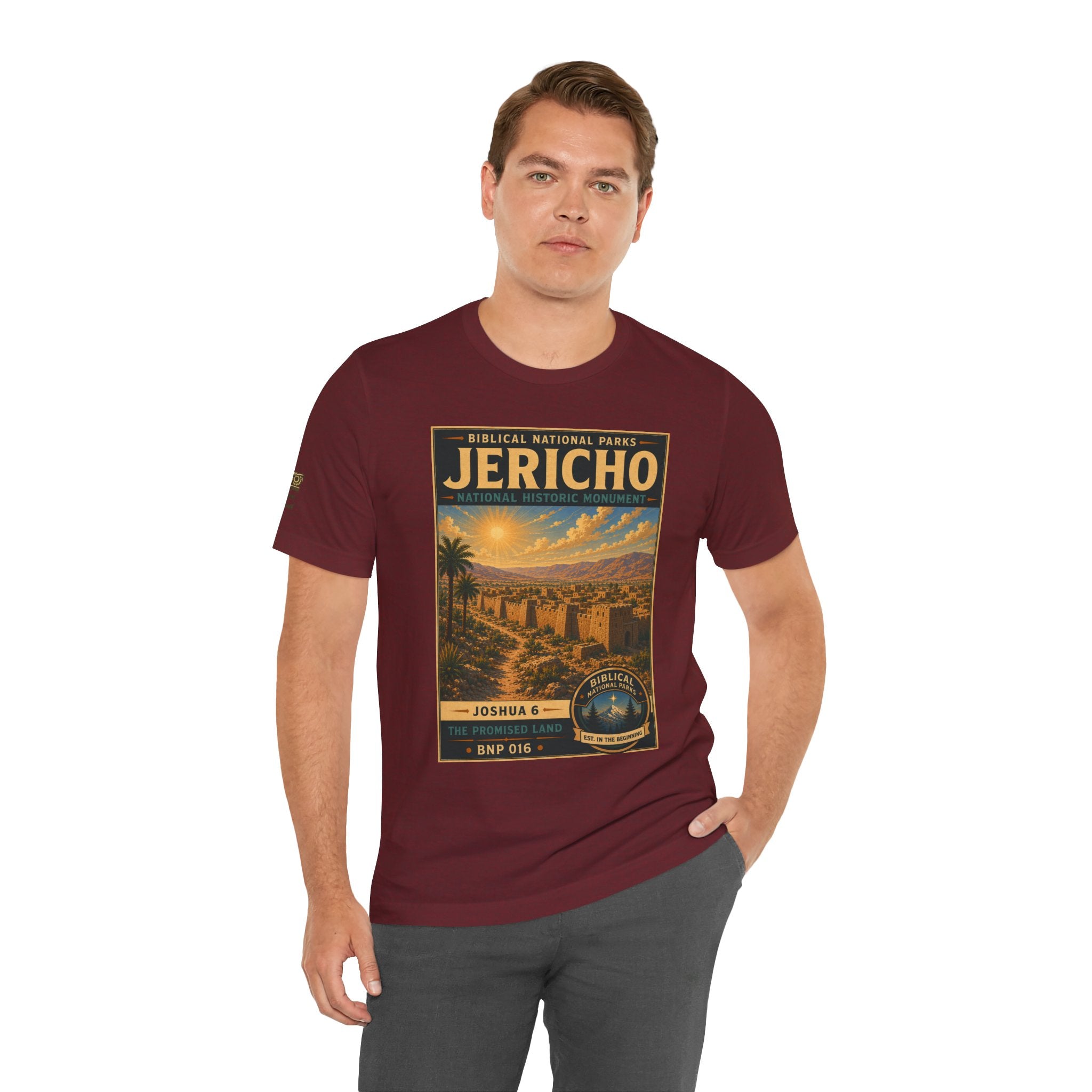 Biblical National Parks Collection III- The Promised Land #016/018 Joshua 6 | Vintage nature poster Tee | Biblical national parks graphic shirt
