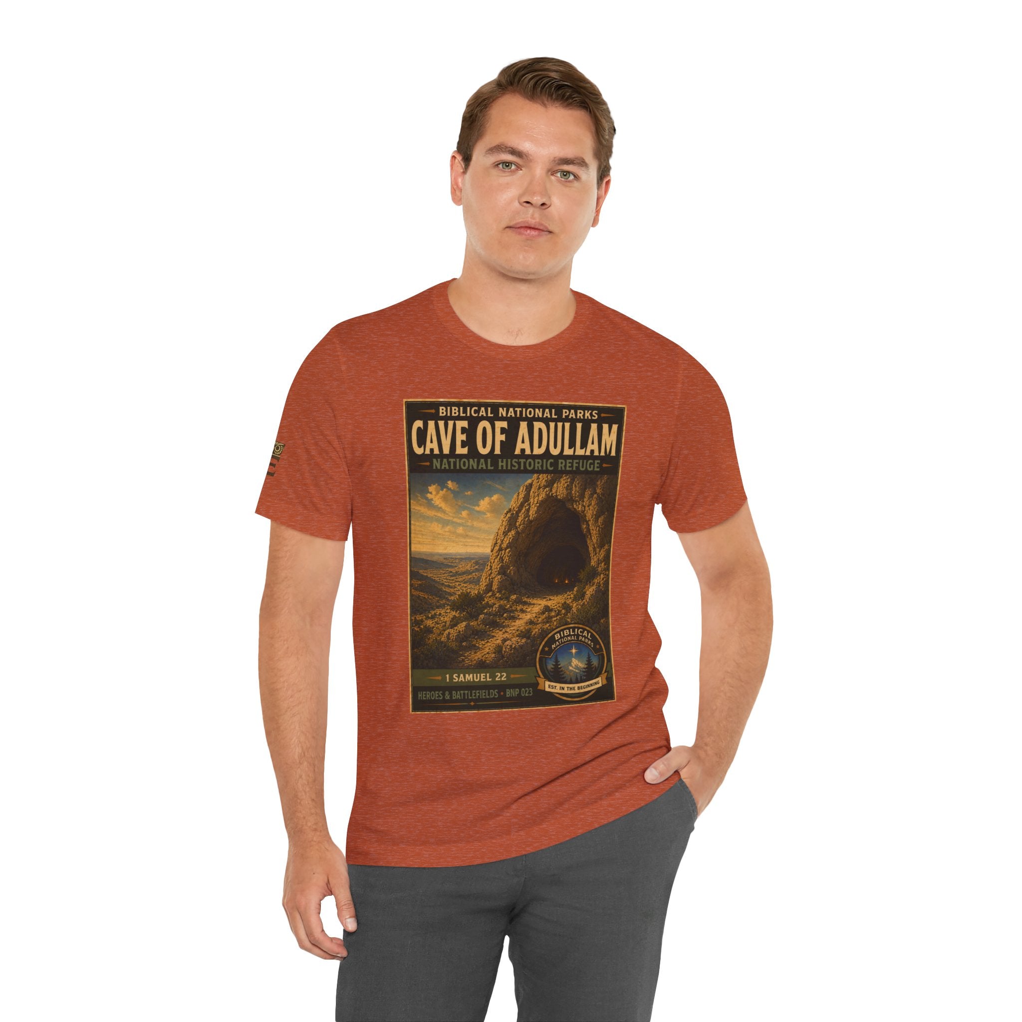 Biblical National Parks Collection IV- Heros & Battlefields #023/023 1 Samuel 22 | Vintage nature poster Tee | Biblical national parks graphic shirt