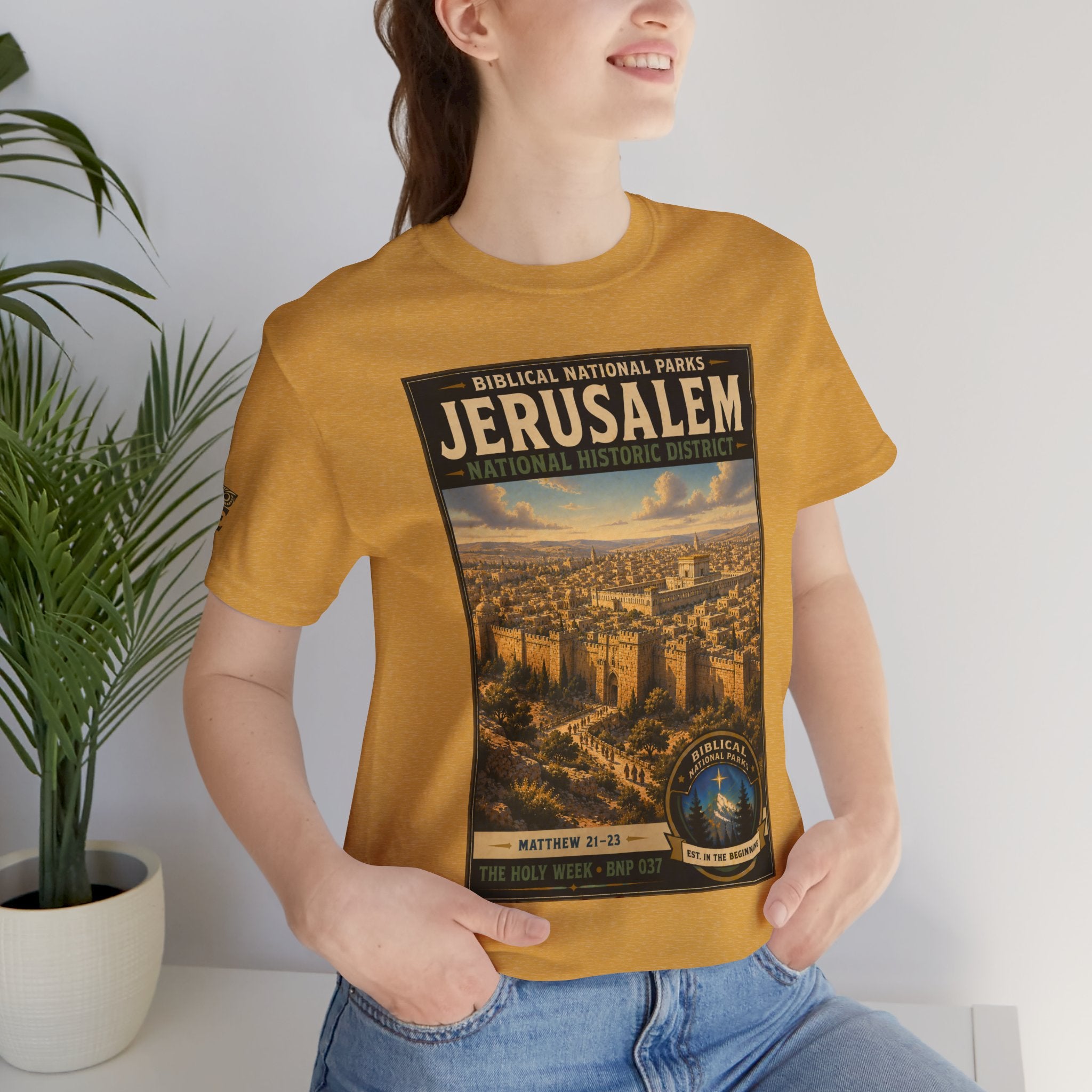 Biblical National Parks Collection VII- The Holy Week #037/041 | Matthew 21-23 | Vintage nature poster Tee | Biblical national parks graphic shirt