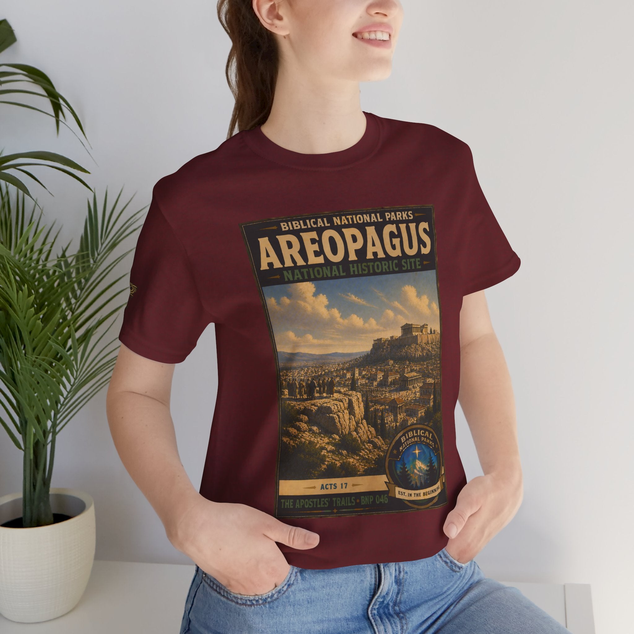 Biblical National Parks Collection VIII- The Apostles' Trails #046/049 | Acts 17 | Vintage nature poster Tee | Biblical national parks graphic shirt
