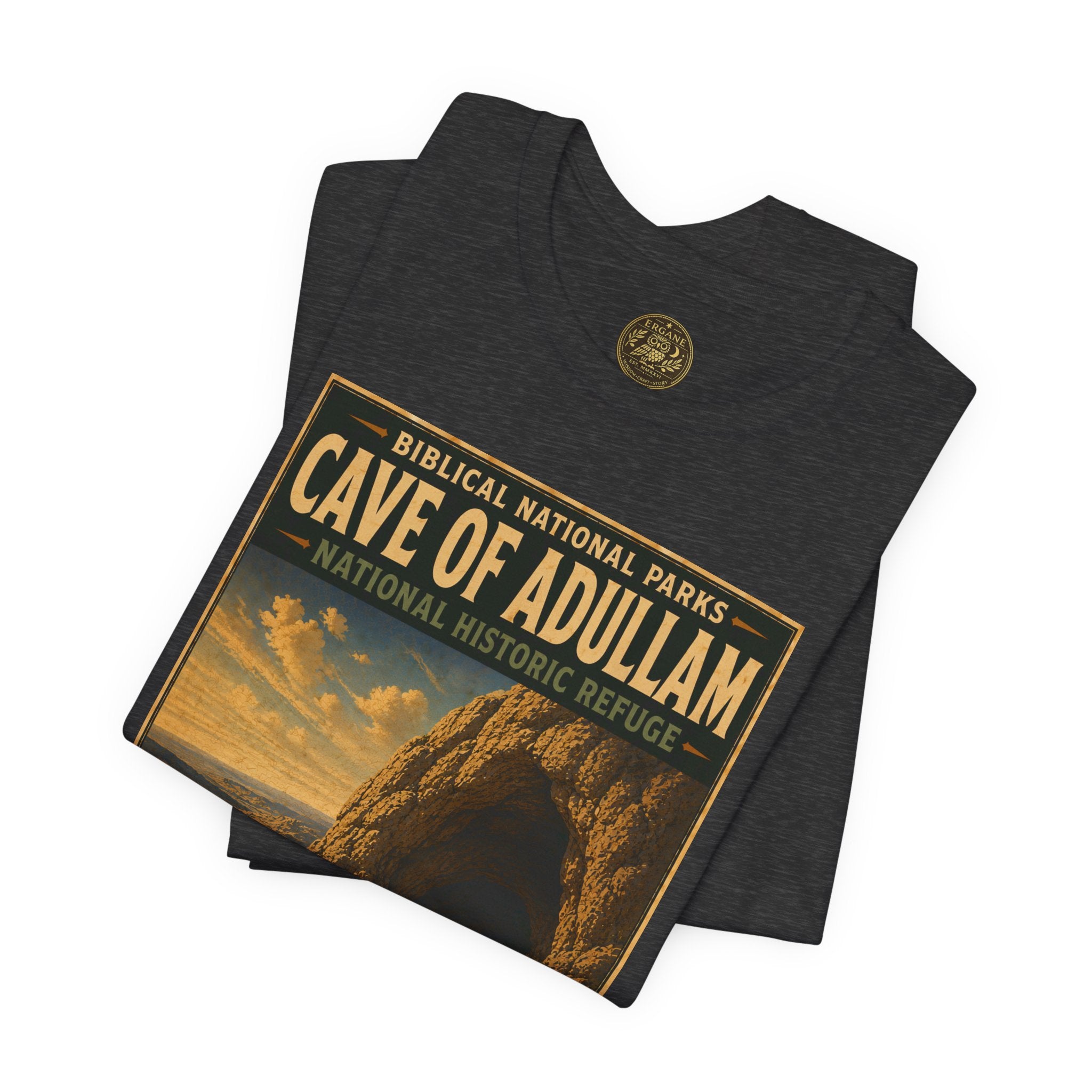 Biblical National Parks Collection IV- Heros & Battlefields #023/023 1 Samuel 22 | Vintage nature poster Tee | Biblical national parks graphic shirt