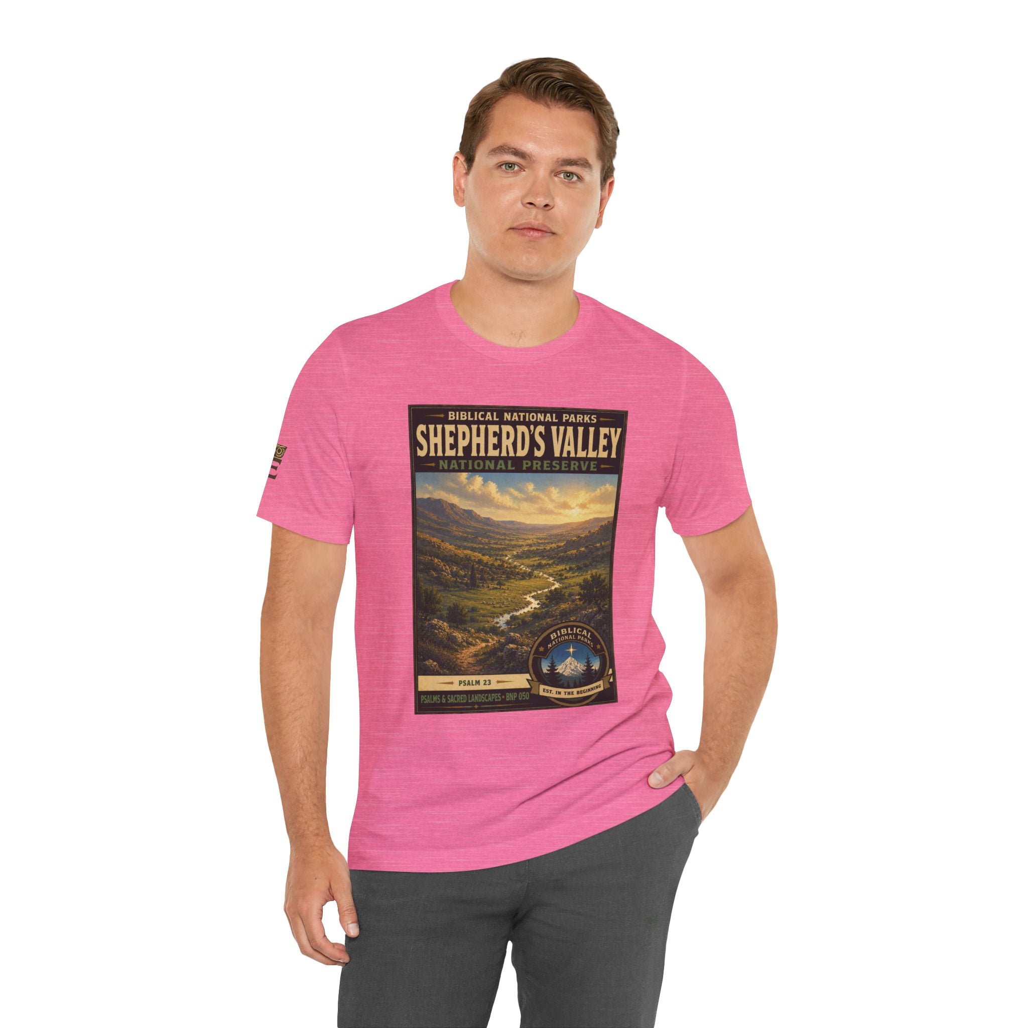 Biblical National Parks Collection IX- #050/054 -Psalms & Sacred Landscapes | Psalm 23 | Vintage nature poster Tee | Biblical national parks graphic shirt