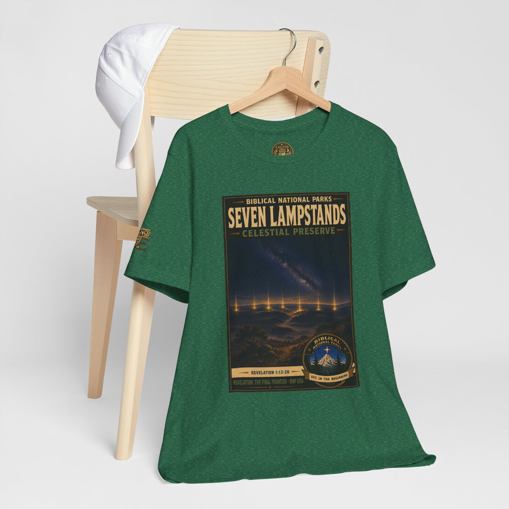 Biblical National Parks Collection X- #056/061 - Revelation: The Final Frontier | Revelation 1: 12-20 | Vintage nature poster Tee | Biblical national parks graphic shirt