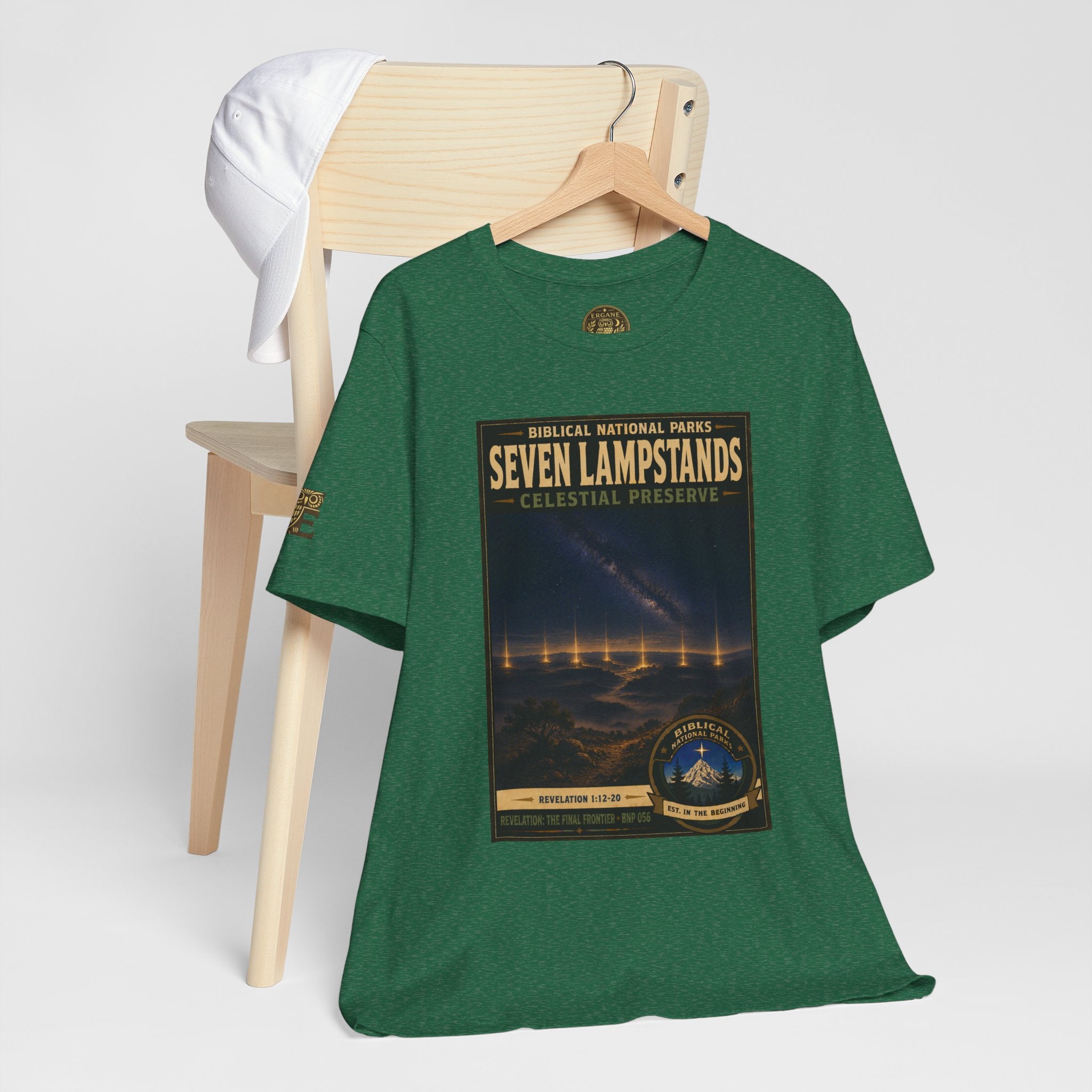 Biblical National Parks Collection X- #056/061 - Revelation: The Final Frontier | Revelation 1: 12-20 | Vintage nature poster Tee | Biblical national parks graphic shirt