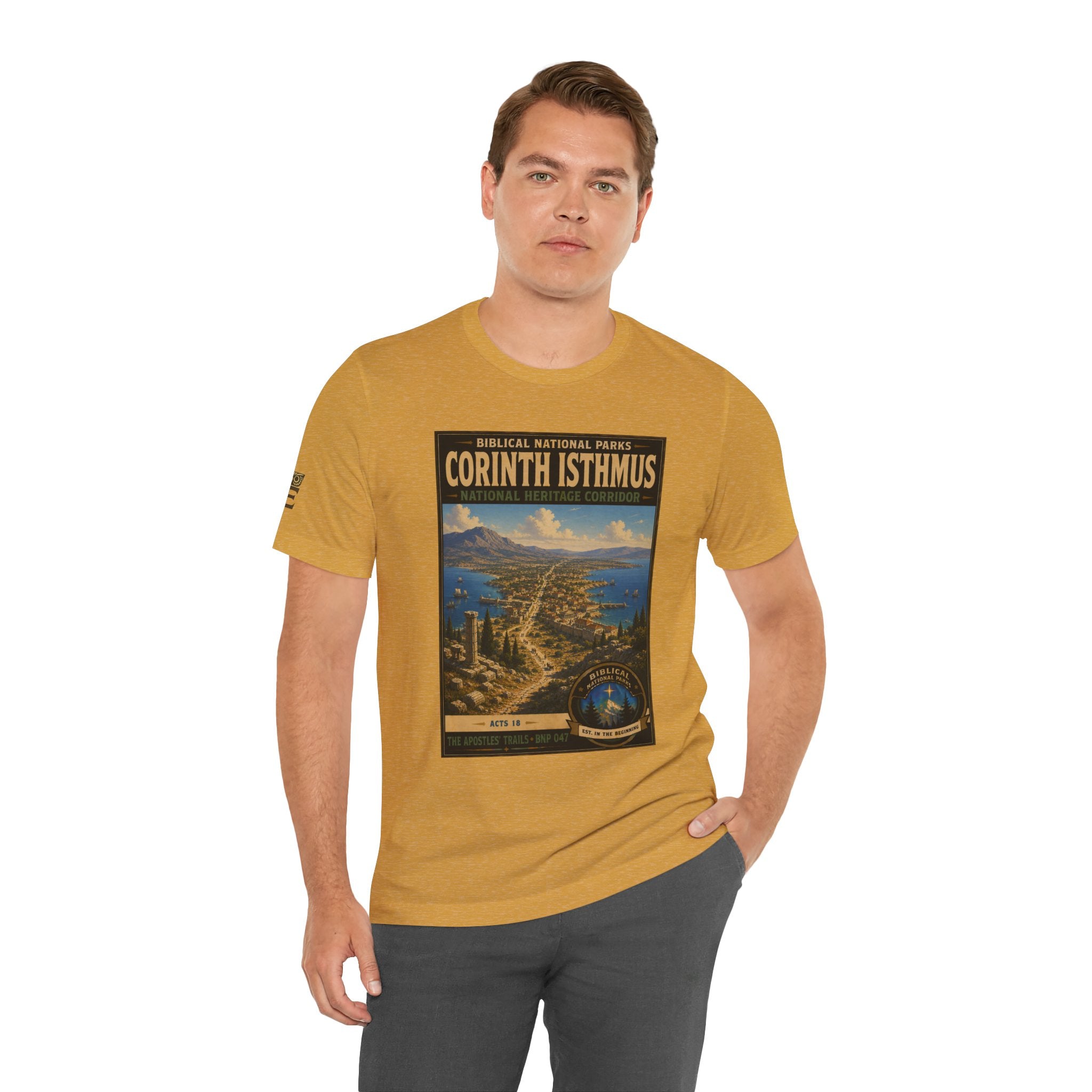 Biblical National Parks Collection VIII- The Apostles' Trails #047/049 | Acts 18 | Vintage nature poster Tee | Biblical national parks graphic shirt
