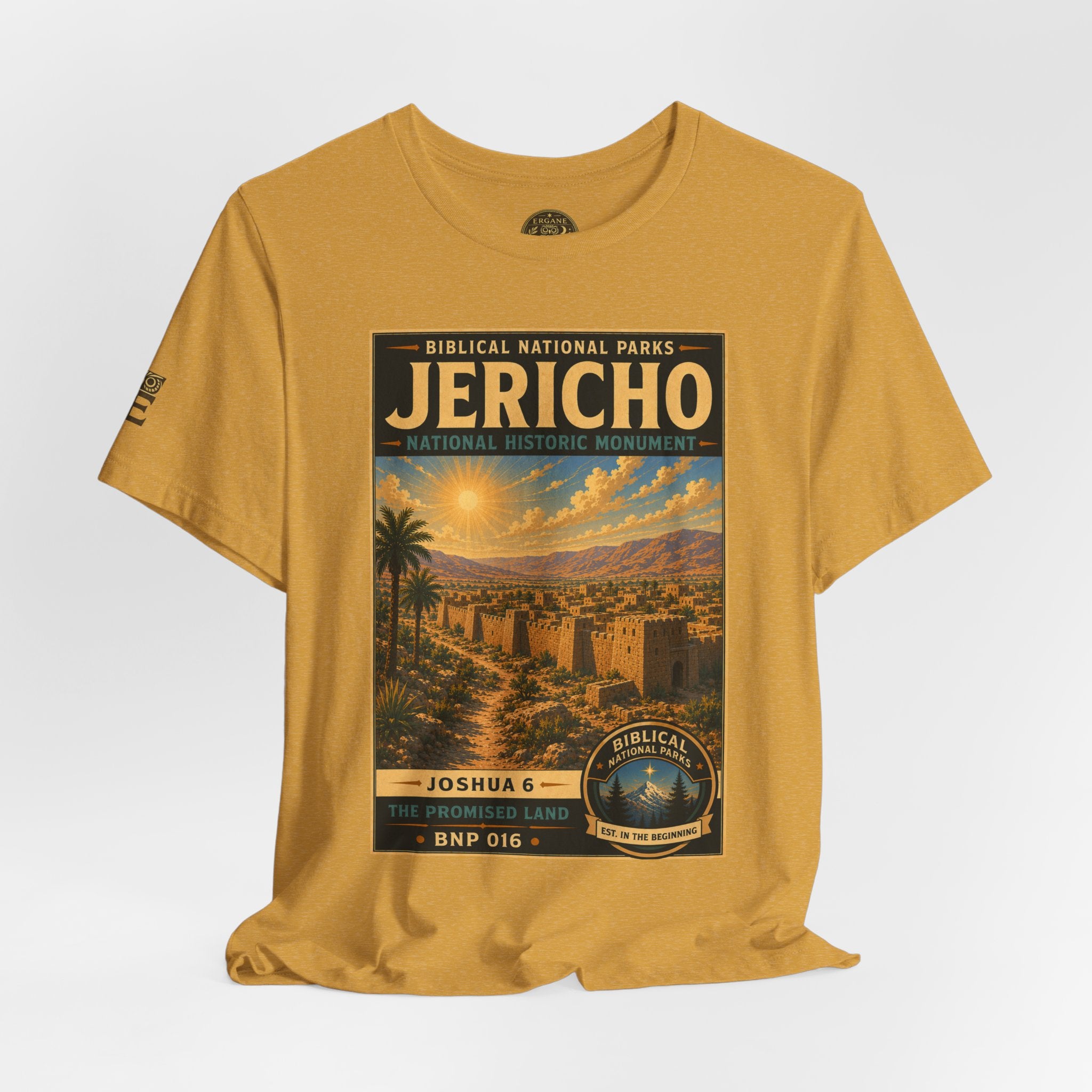 Biblical National Parks Collection III- The Promised Land #016/018 Joshua 6 | Vintage nature poster Tee | Biblical national parks graphic shirt