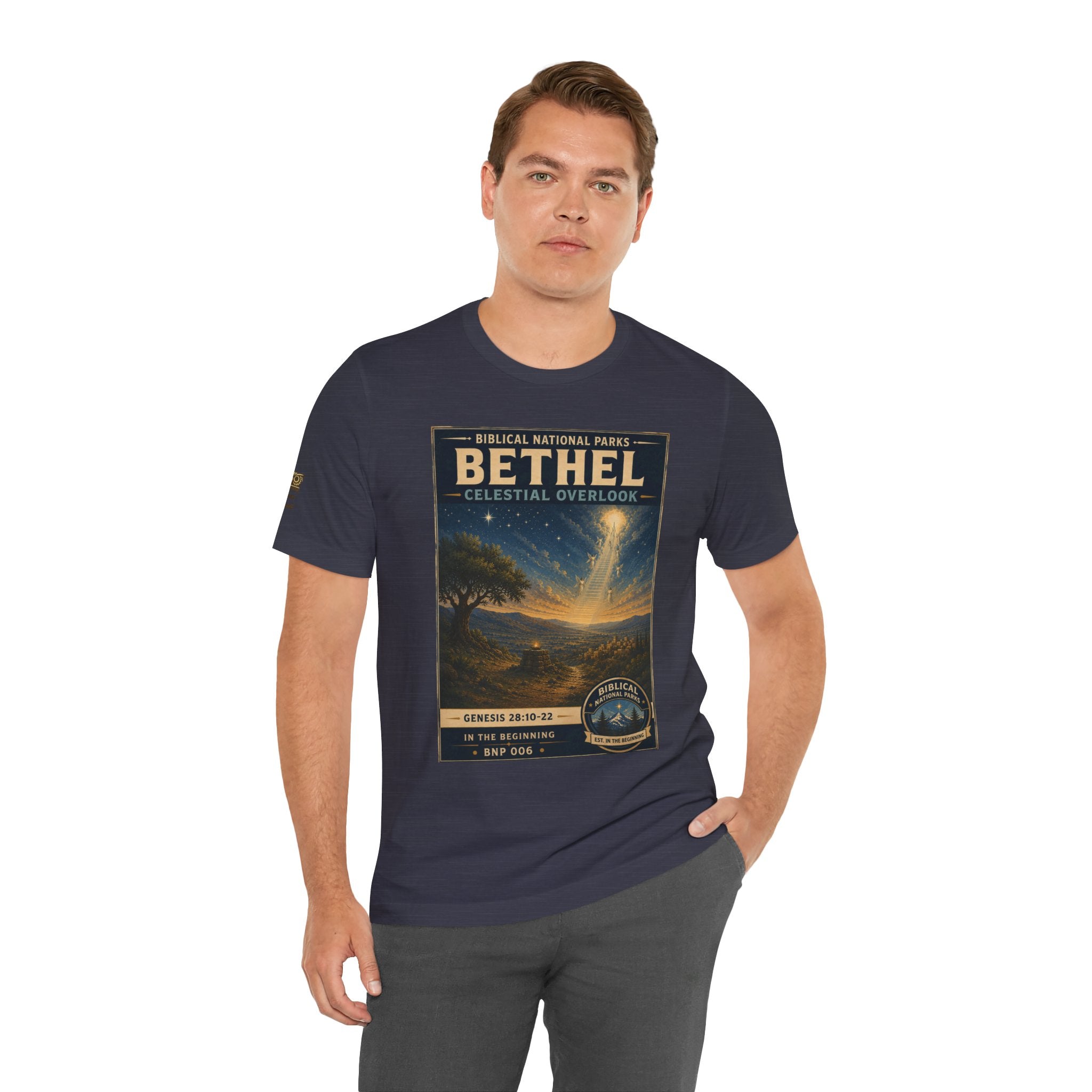Biblical National Parks Collection I- In The Beginning #006/006 Genesis 28: 10-22 | Vintage nature poster Tee | Biblical national parks graphic shirt