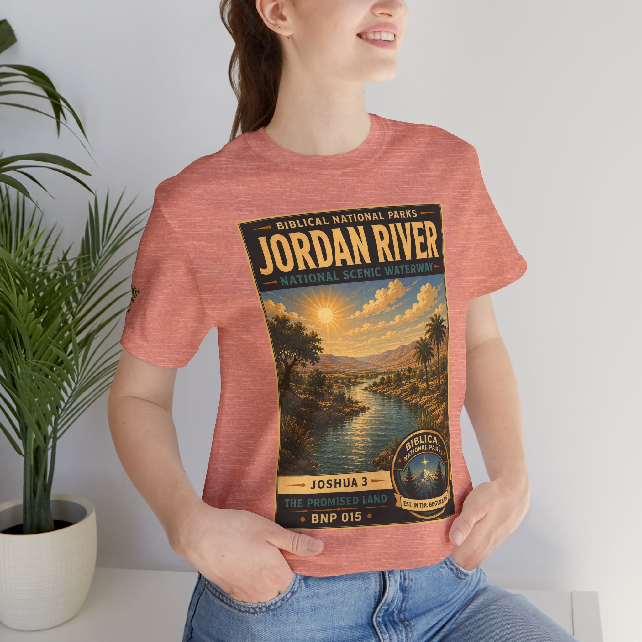 Biblical National Parks Collection III- The Promised Land #015/018 Joshua 3 | Vintage nature poster Tee | Biblical national parks graphic shirt