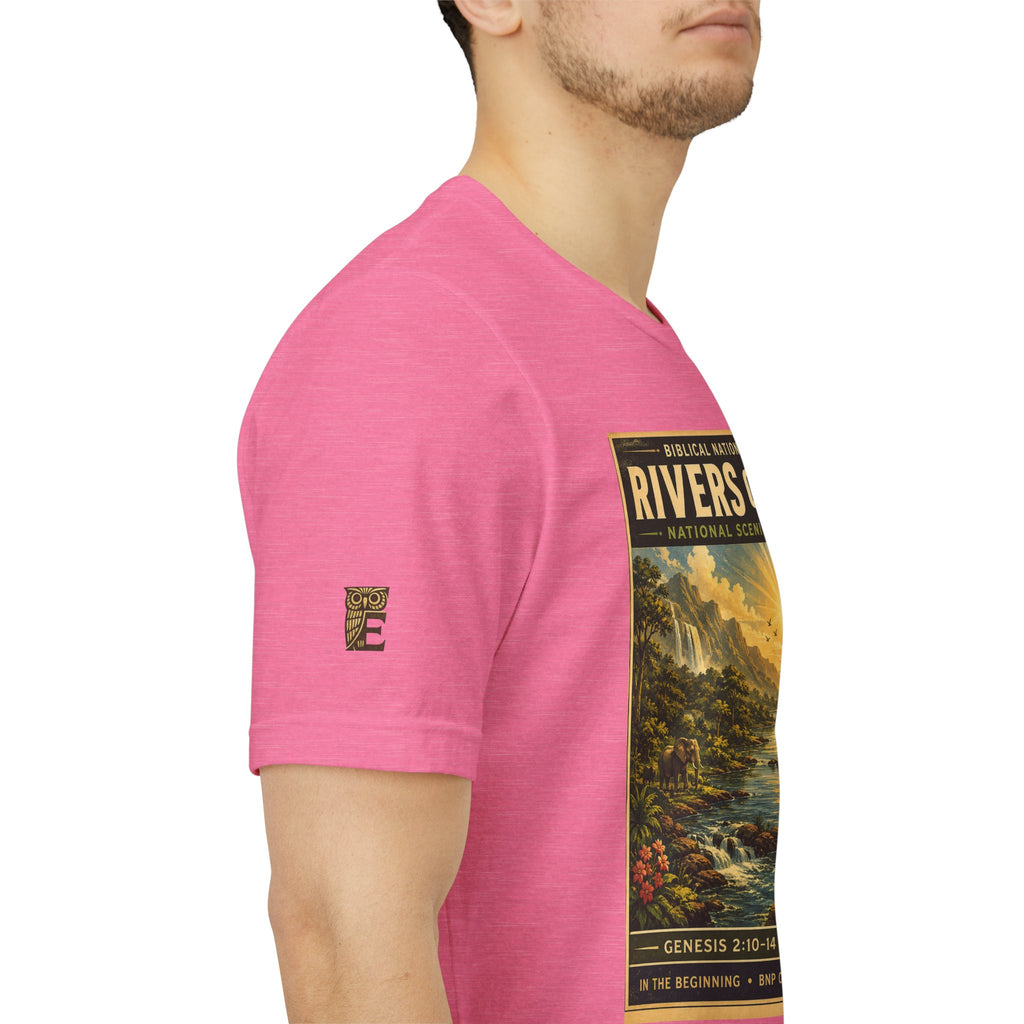 Biblical National Parks Collection I- In The Beginning #003/006 Genesis 2:10-14 | Vintage nature poster Tee | Biblical national parks graphic shirt