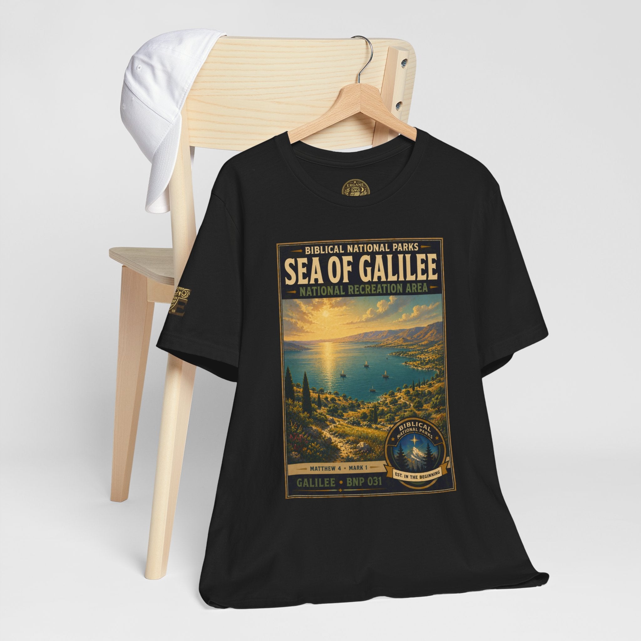 Biblical National Parks Collection VI- Galilee #031/035 Matthew 4 & Mark 1 | Vintage nature poster Tee | Biblical national parks graphic shirt