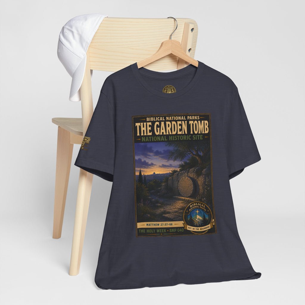 Biblical National Parks Collection VII- The Holy Week #040/041 | Matthew 27: 55-66 | Vintage nature poster Tee | Biblical national parks graphic shirt