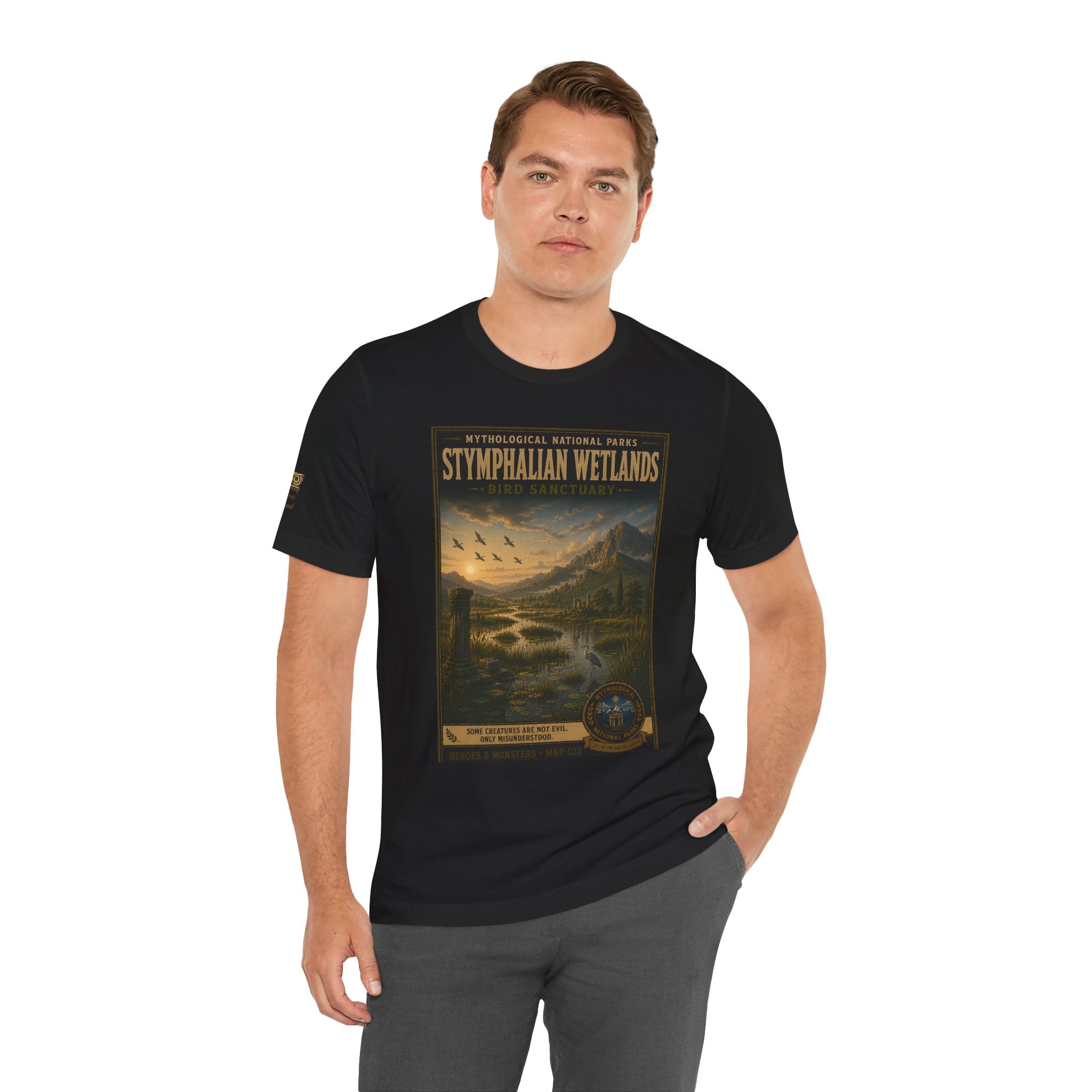 Mythological National Parks Collection III- #022-028 - Heros & Monsters | Vintage nature poster Tee | Mythological National Parks graphic shirt