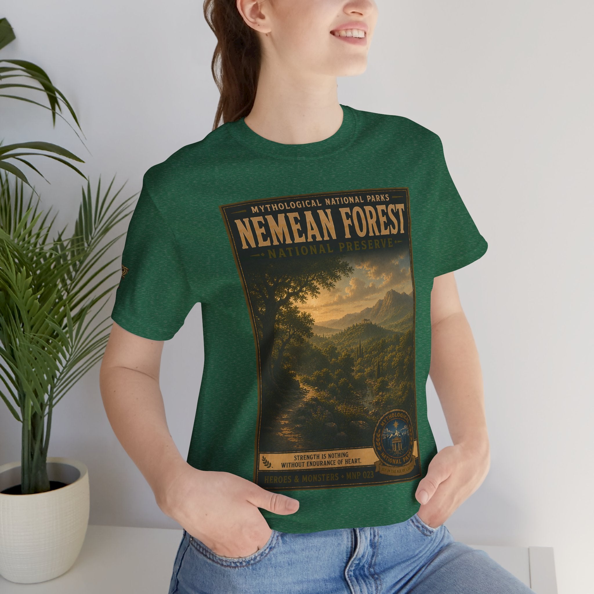 Mythological National Parks Collection III- #023-028 - Heros & Monsters | Vintage nature poster Tee | Mythological National Parks graphic shirt